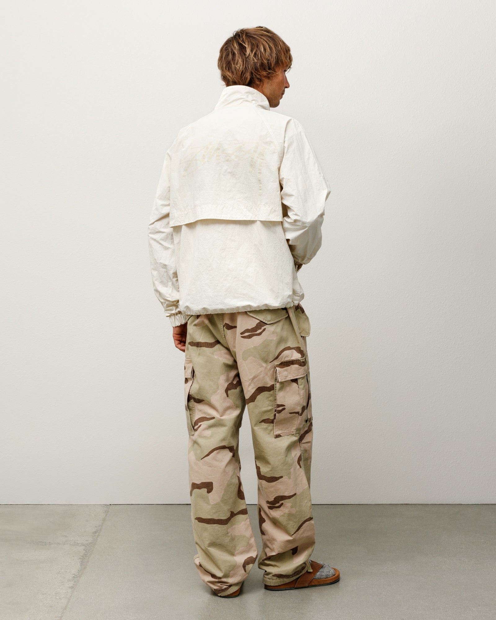 Warm Up Jacket Mens Long Sleeve In Bone