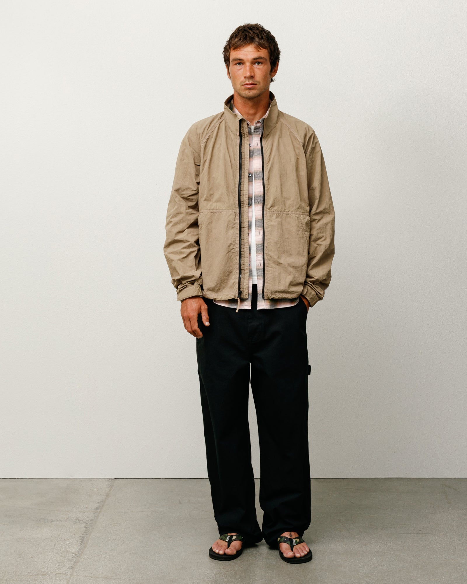 Warm Up Jacket Mens Long Sleeve In Coyote