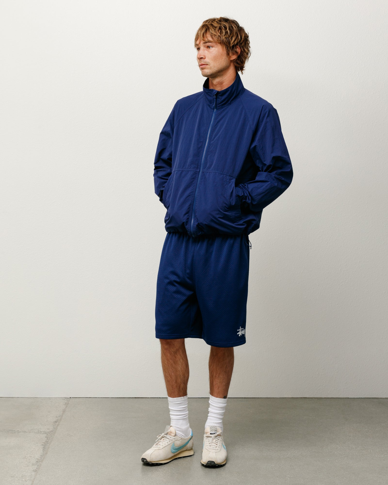 Warm Up Jacket Mens Long Sleeve In Navy