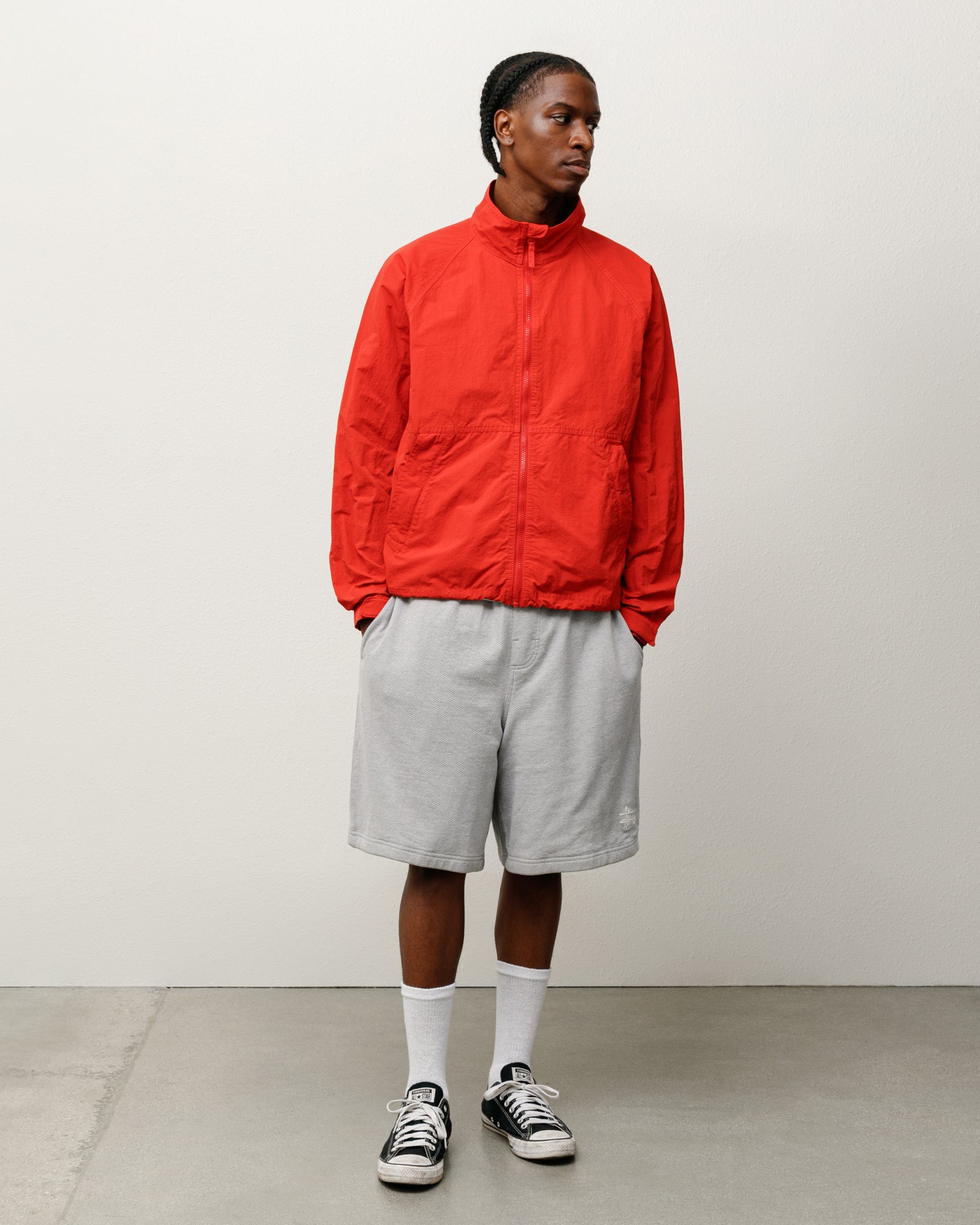 Warm Up Jacket Mens Long Sleeve In Red