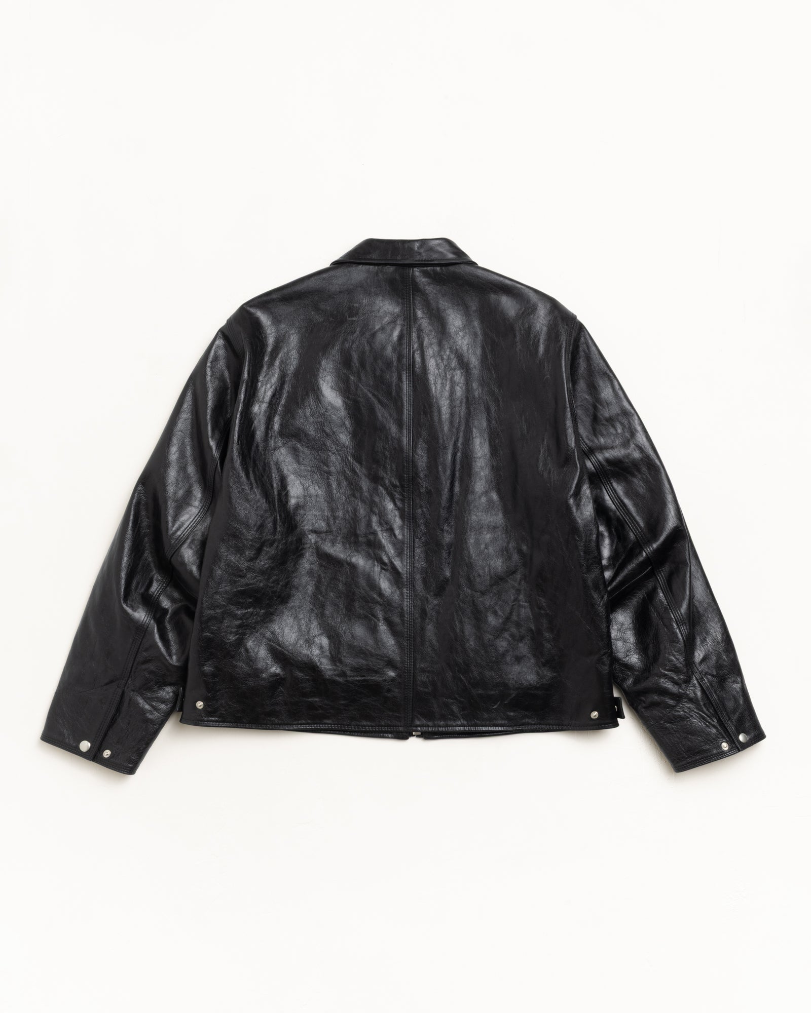 Garage Jacket Leather - Black | Outerwear | Stüssy Canada