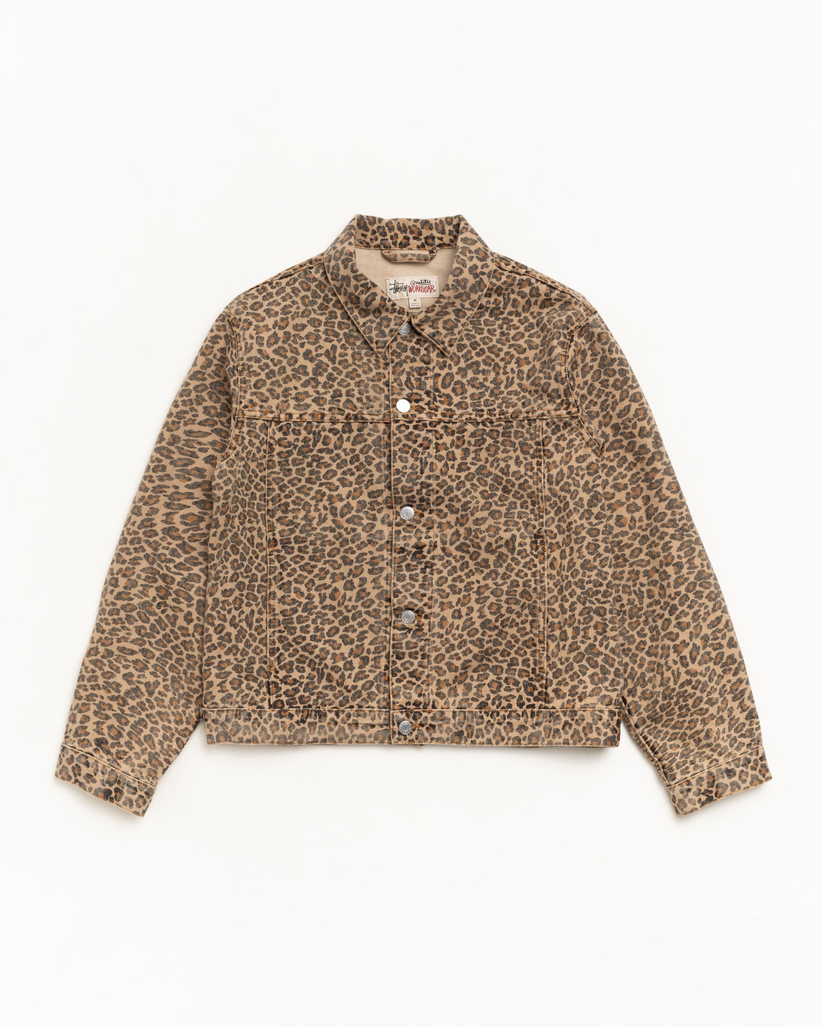 Trucker Jacket Denim – Leopard | Outerwear | Stüssy Canada