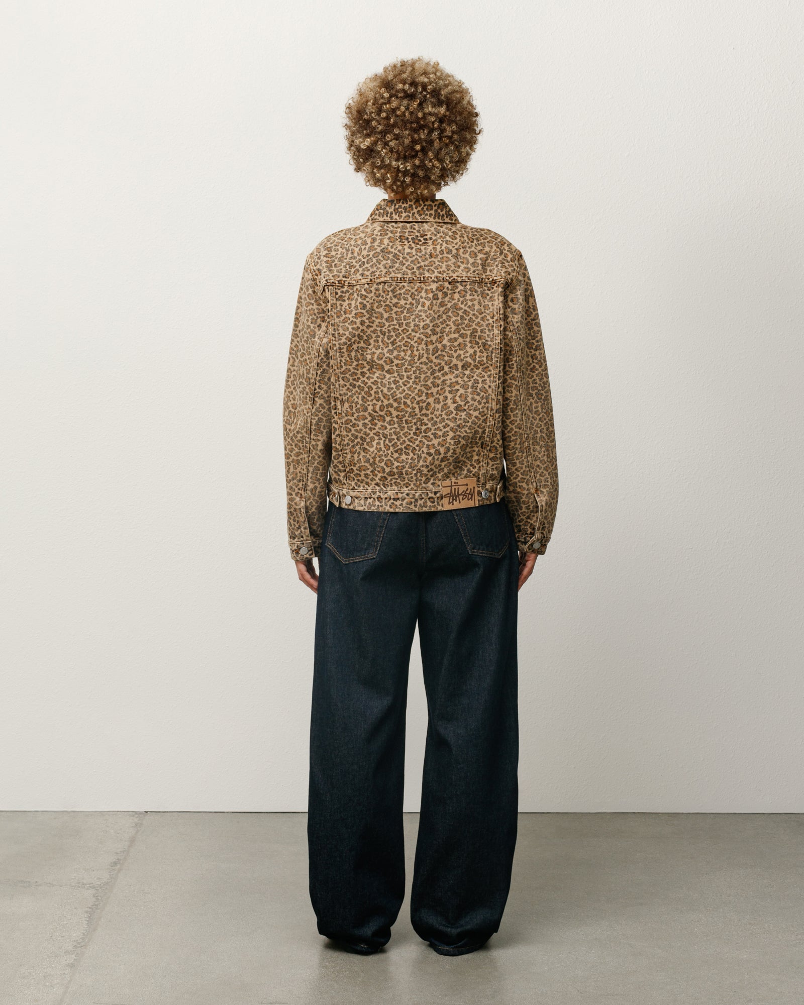 Trucker Jacket Denim – Leopard | Outerwear | Stüssy Canada