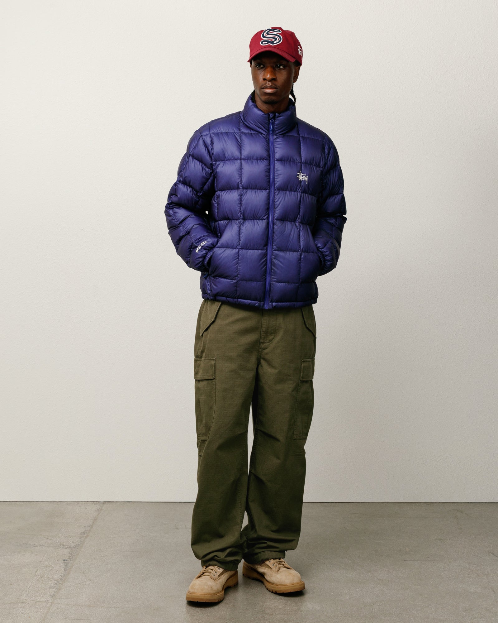 Midweight Puffer Mens Long Sleeve In Iris