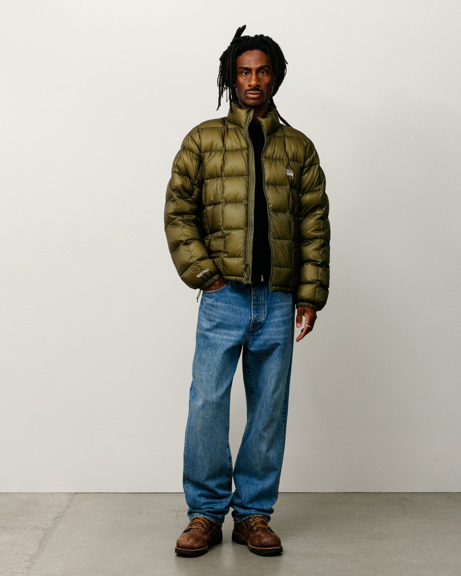 Midweight Puffer – Olive | Outerwear | Stüssy Canada