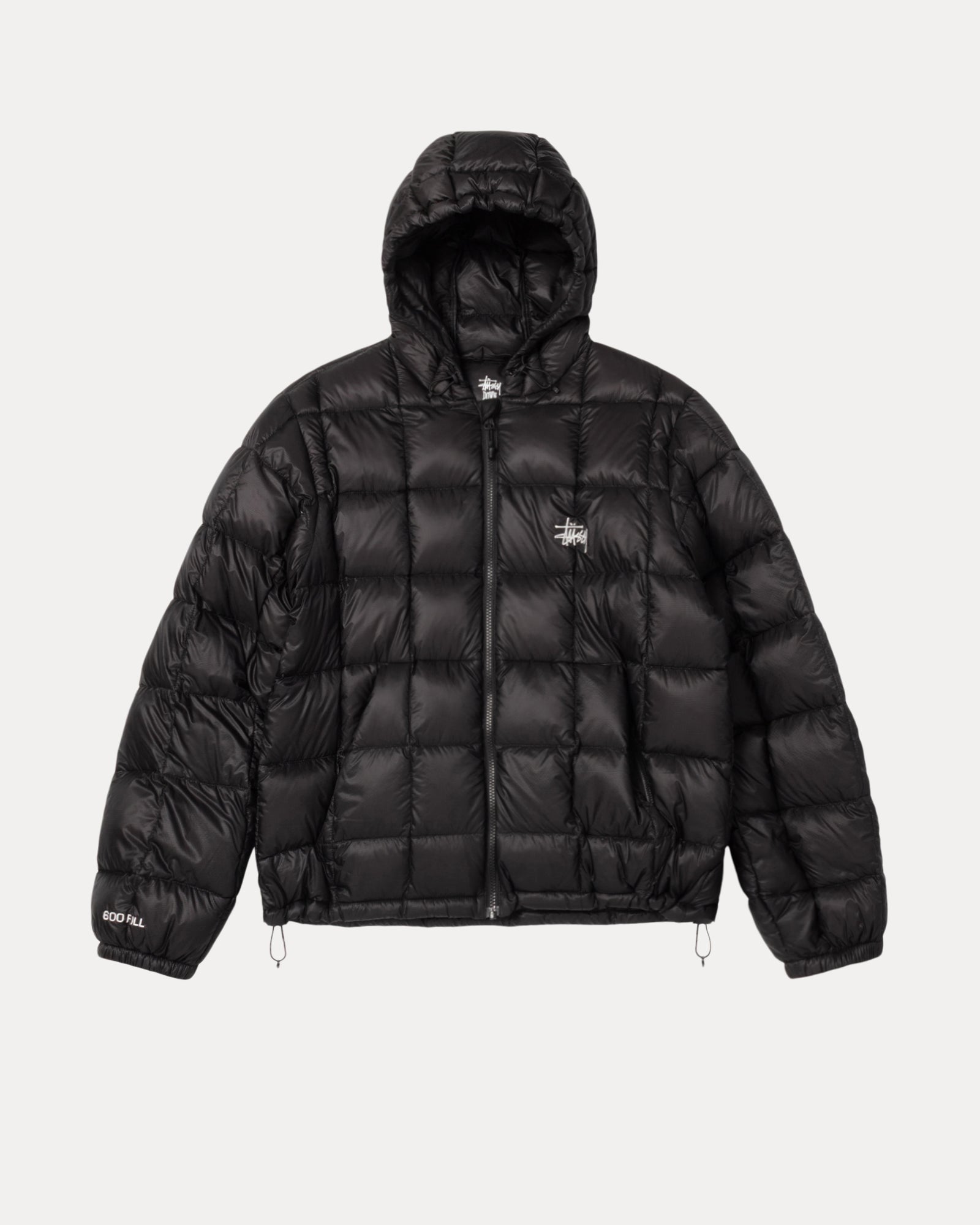 Midweight Hooded Puffer Mens Long Sleeve In Black