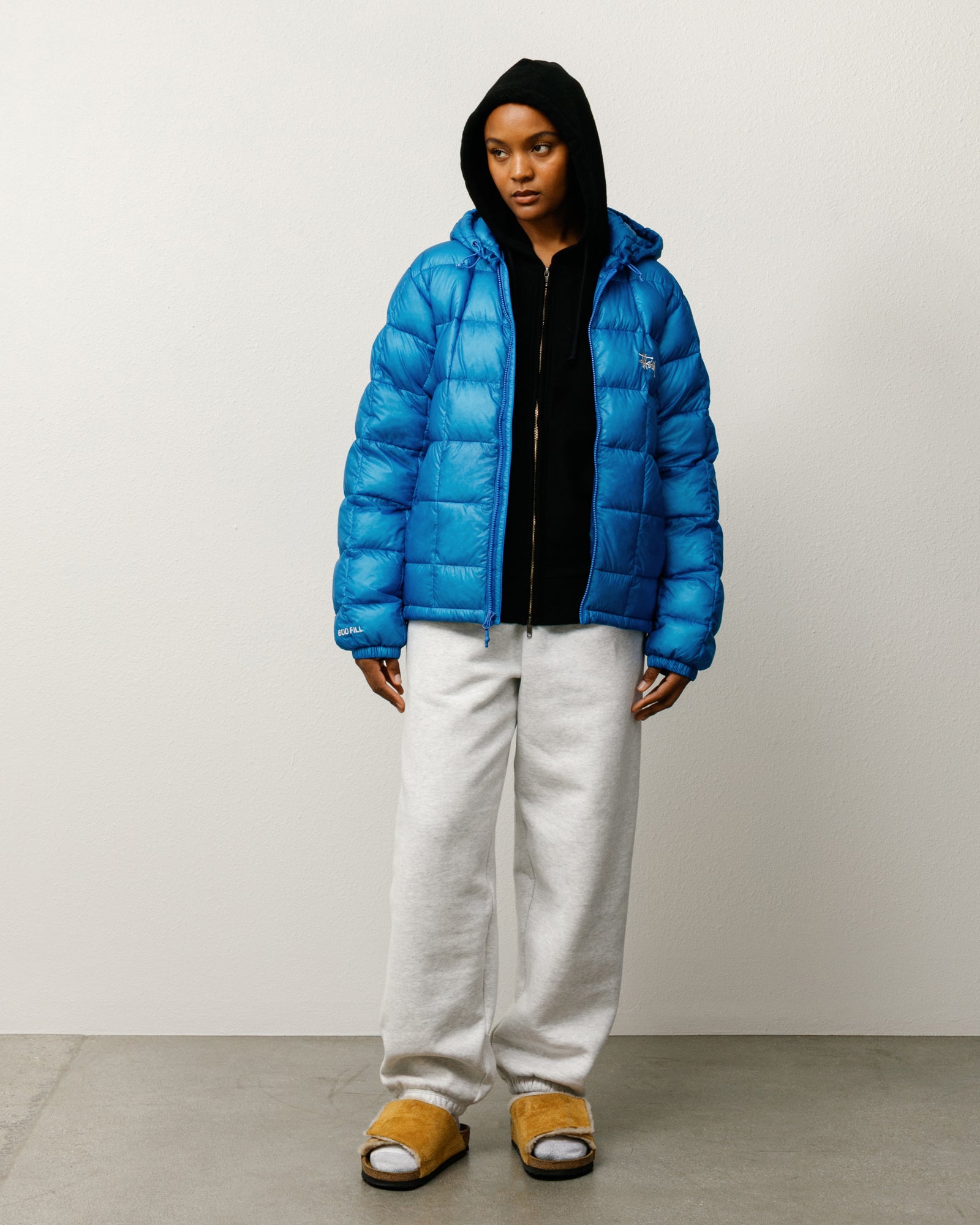 ジャケット・アウター STUSSY MIDWEIGHT HOODED PUFFER Midweight Hooded Puffer – Blue | Outerwear | Stüssy Canada