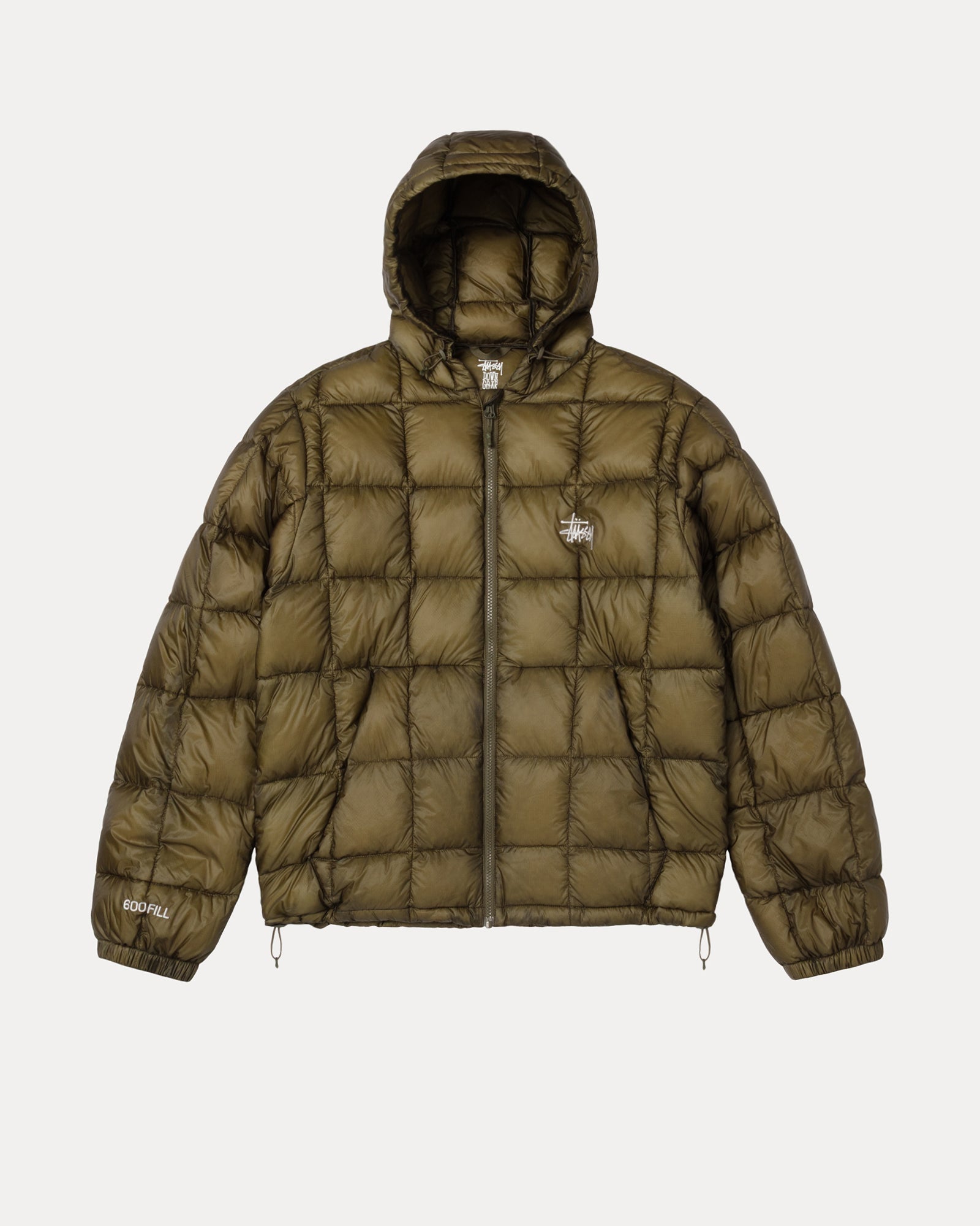 Midweight Hooded Puffer Mens Long Sleeve In Olive