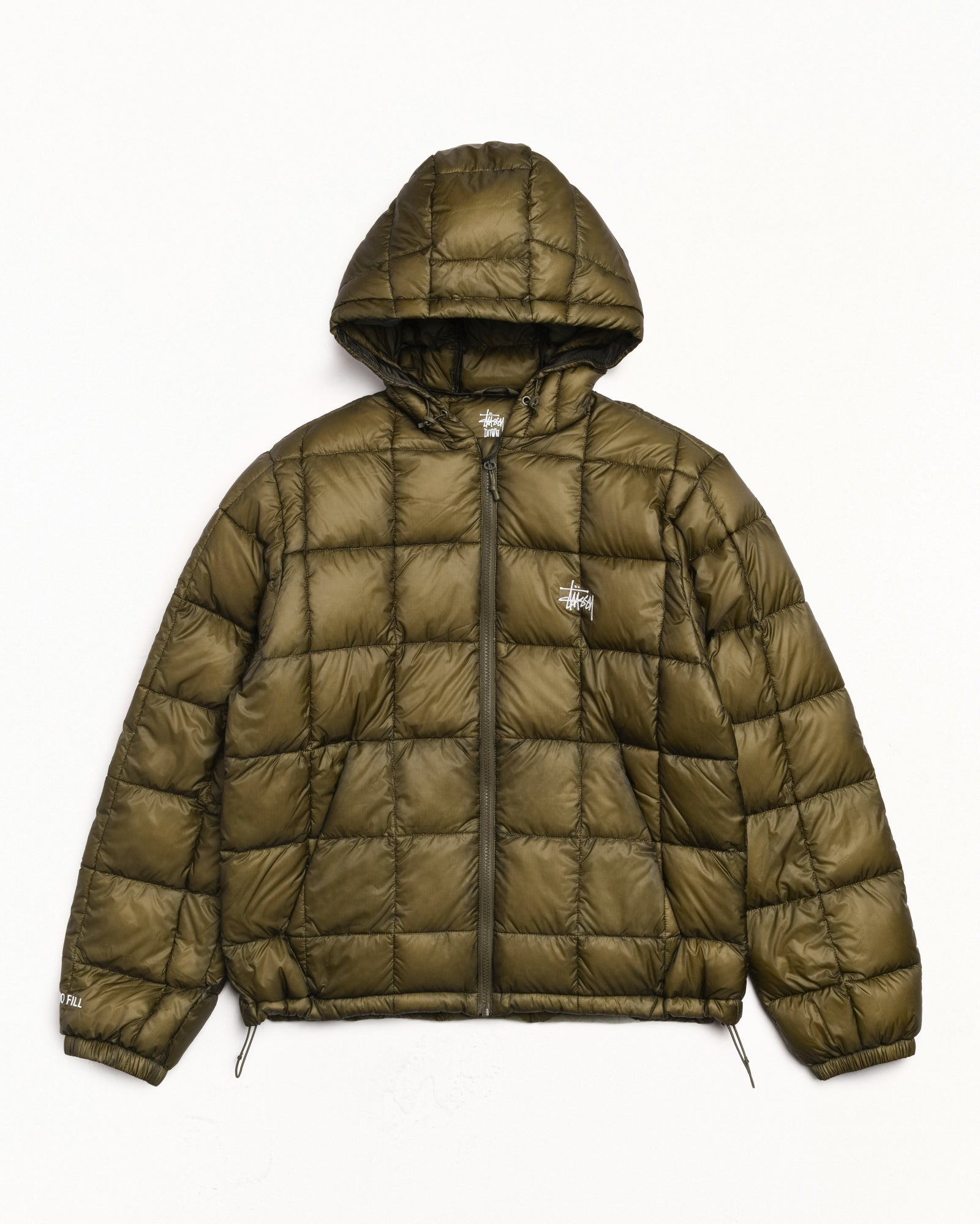 Midweight Hooded Puffer - Olive | Outerwear | Stüssy Canada