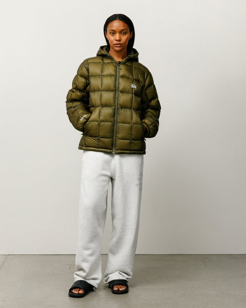 Midweight Hooded Puffer Mens Long Sleeve In Olive