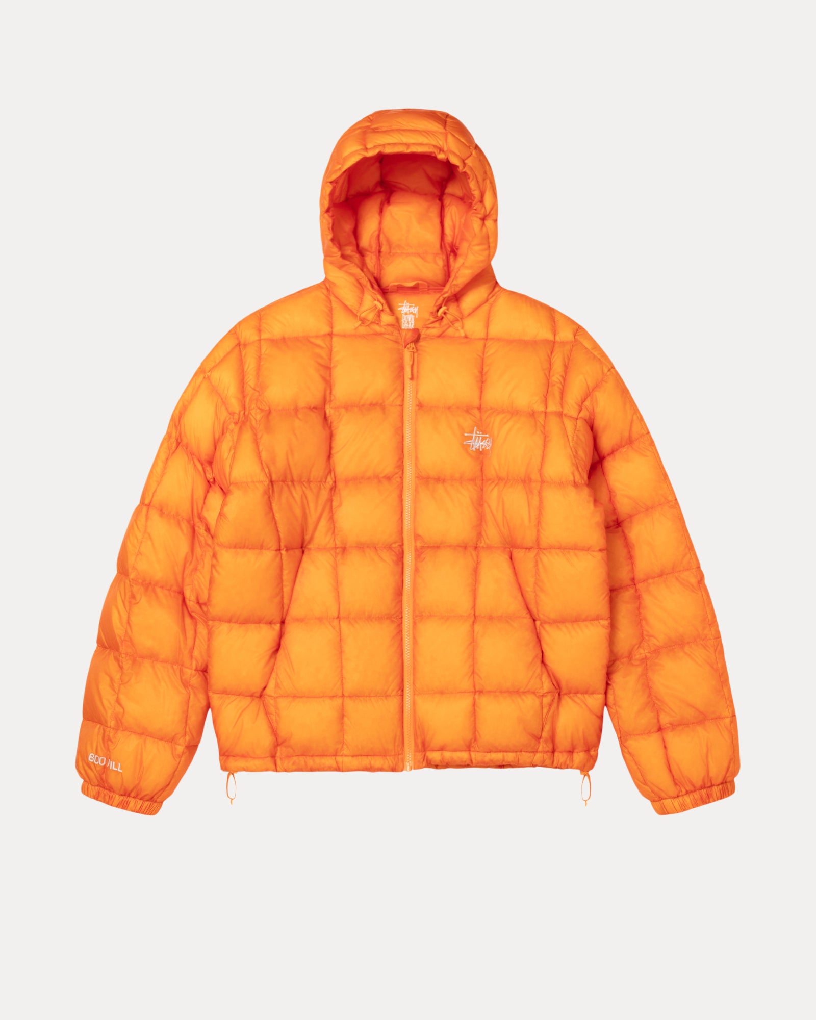 Midweight Hooded Puffer Mens Long Sleeve In Orange