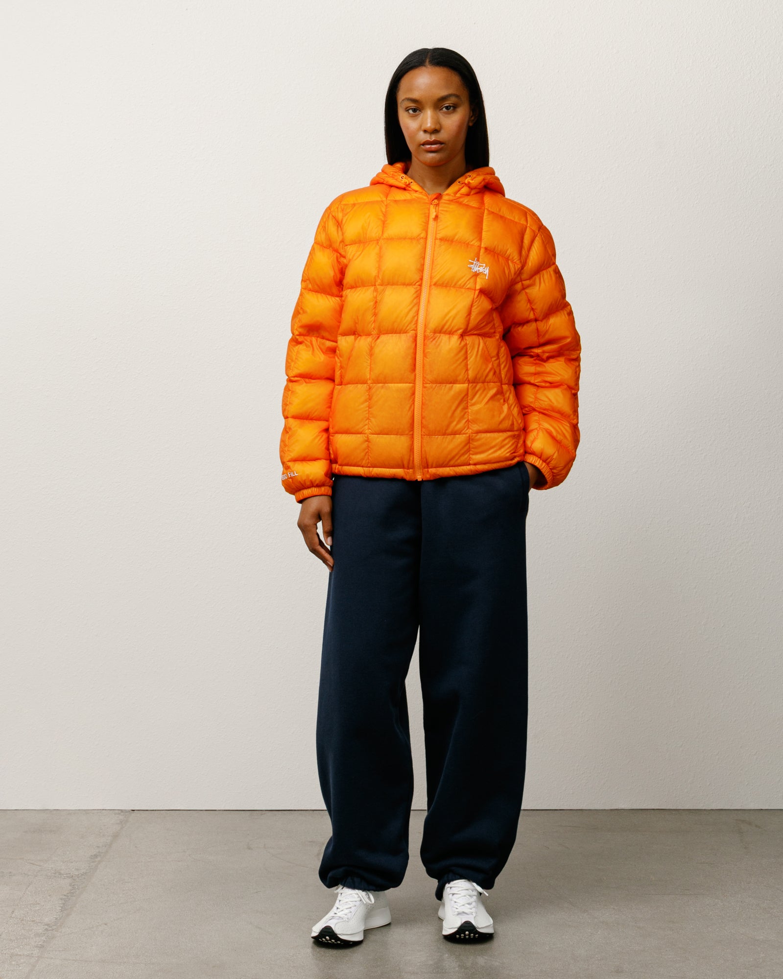 Midweight Hooded Puffer - Orange | Outerwear | Stüssy Canada