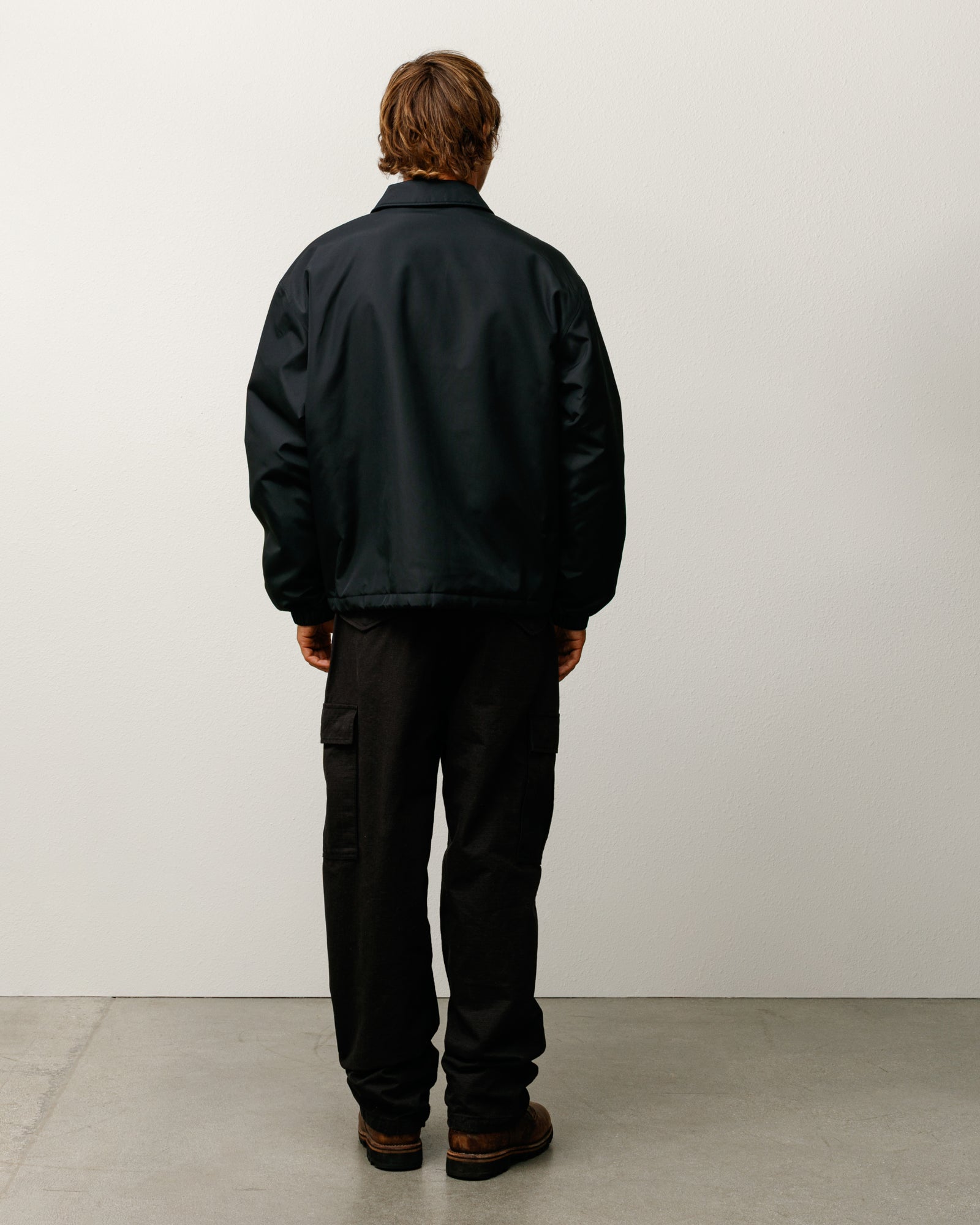 Coaches Jacket Mens Long Sleeve In Black