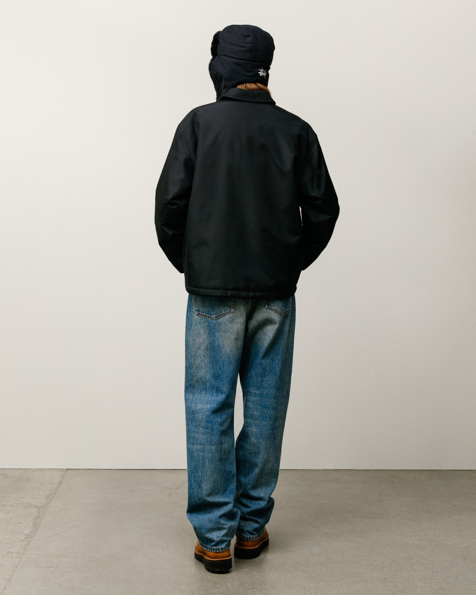 Coaches Jacket Mens Long Sleeve In Black