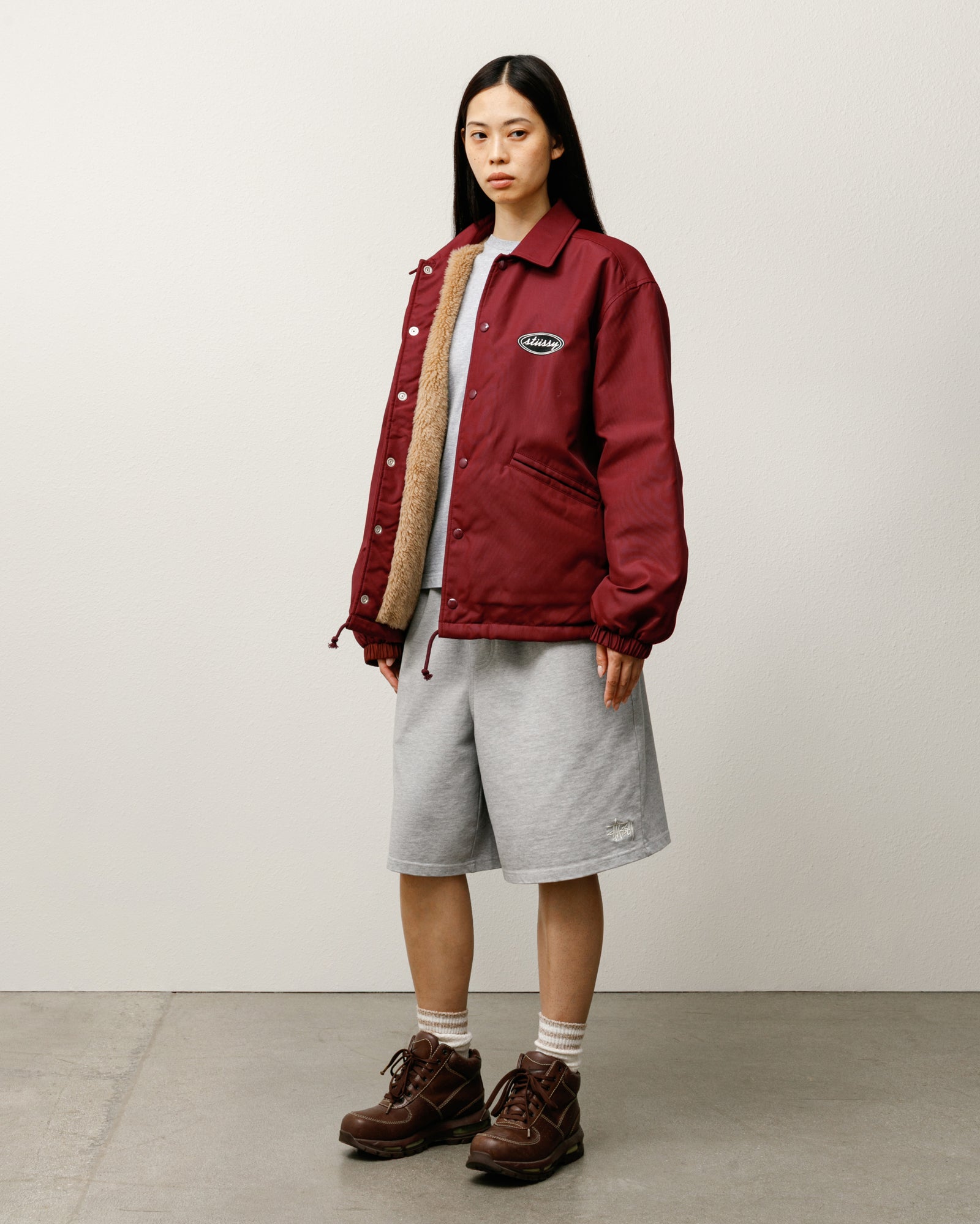Coaches Jacket – Burgundy | Outerwear | Stüssy Canada