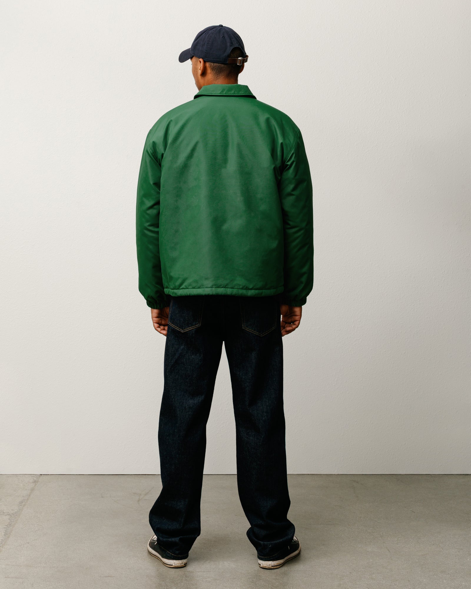 Coaches Jacket Mens Long Sleeve In Green