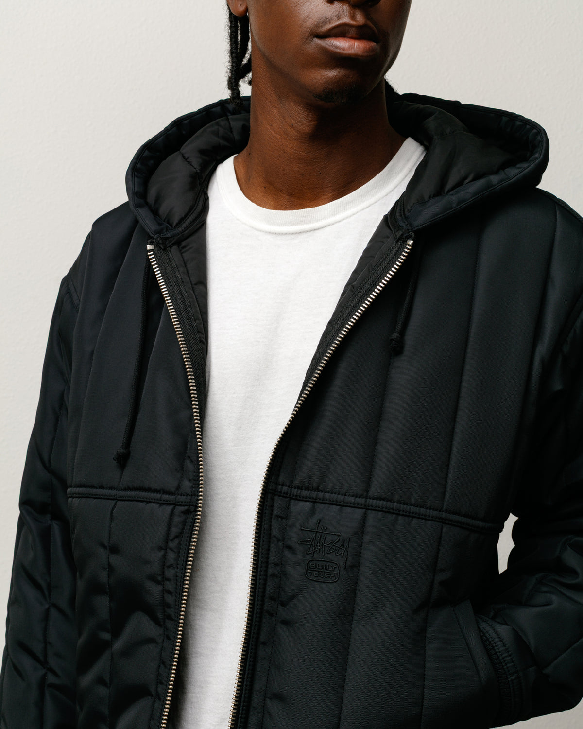 Quilted Nylon Work Jacket – Black | Outerwear | Stüssy Canada
