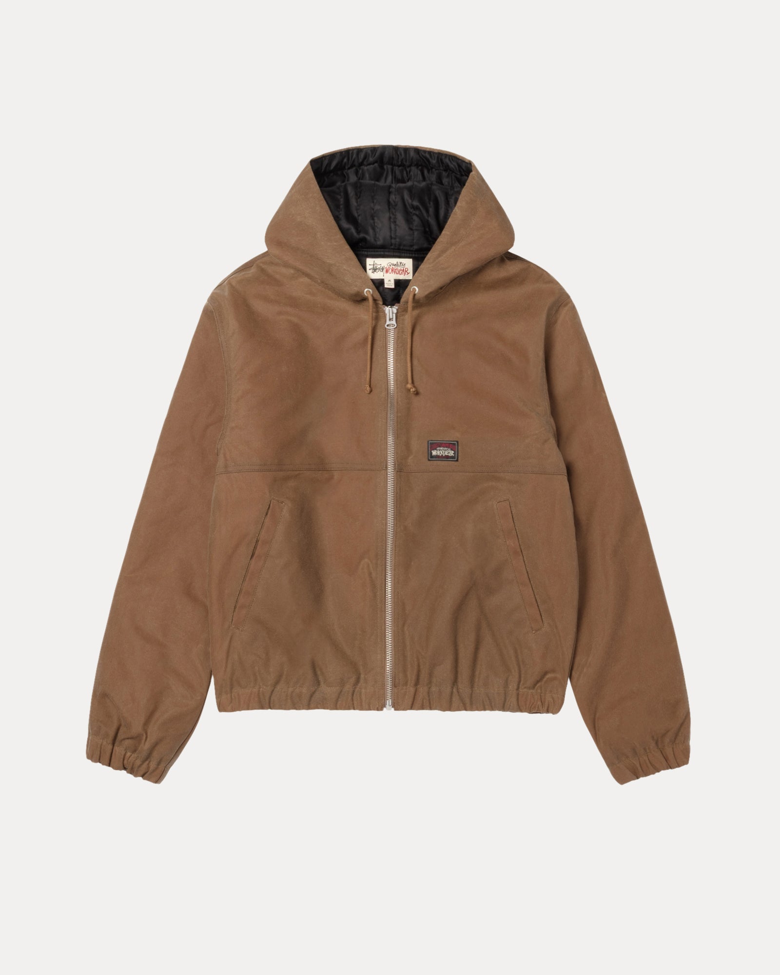 Work Jacket Waxed Cotton Mens Long Sleeve In Khaki