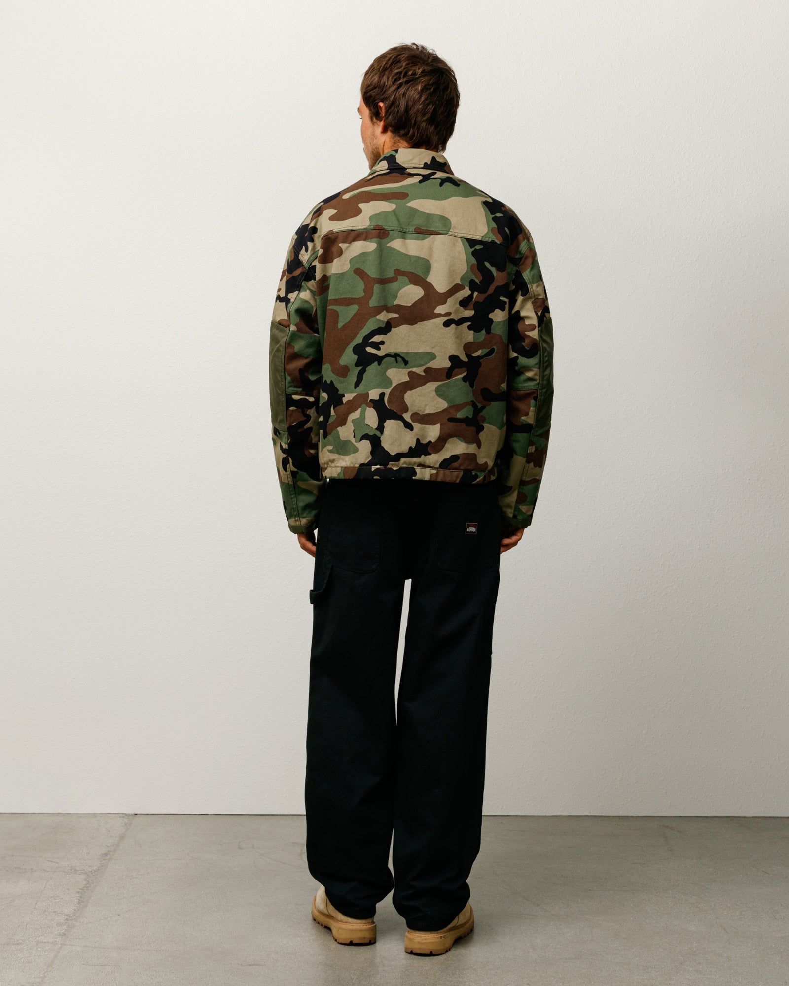 Workgear Jacket Mens Long Sleeve In Woodland Camo
