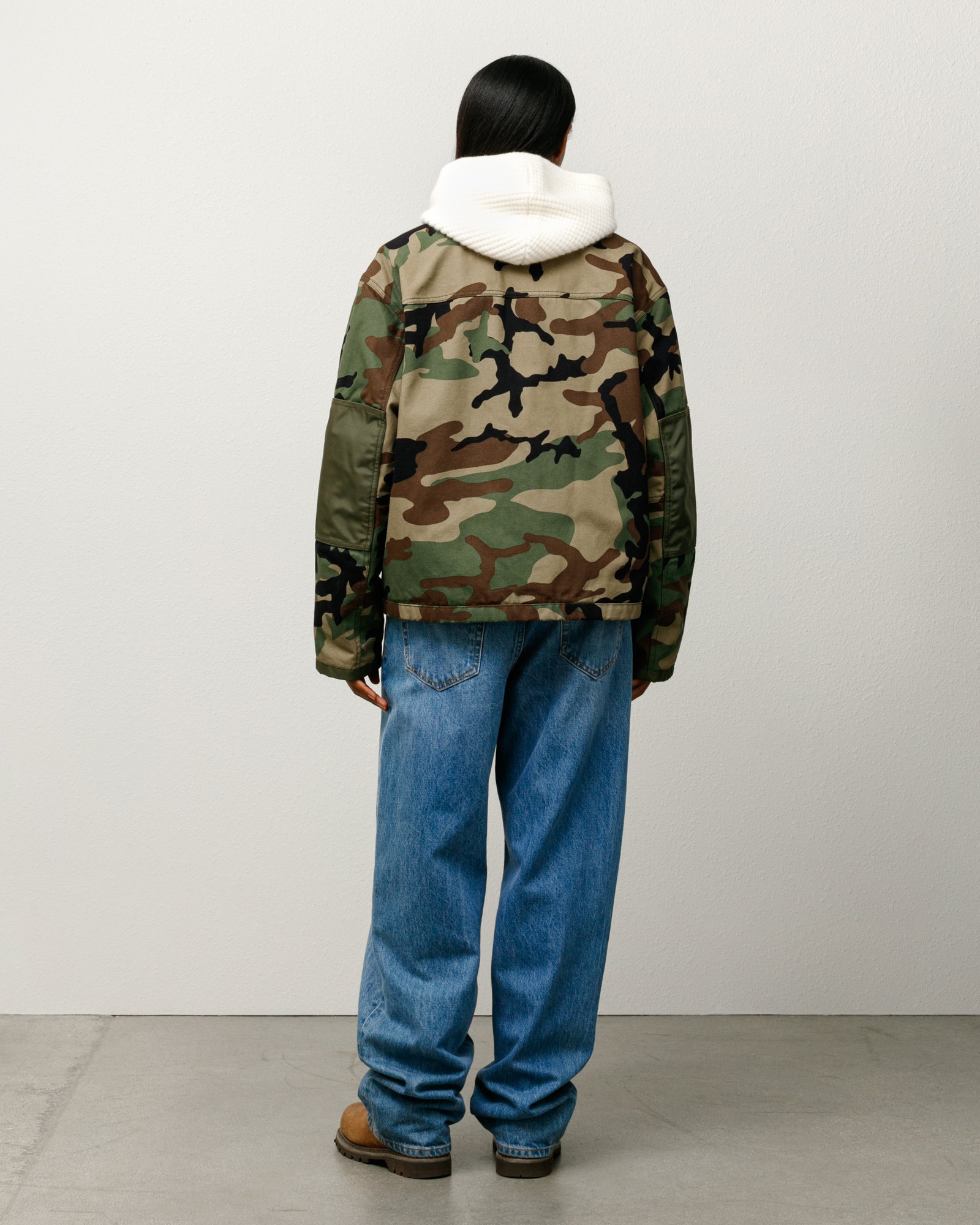 Workgear Jacket Mens Long Sleeve In Woodland Camo