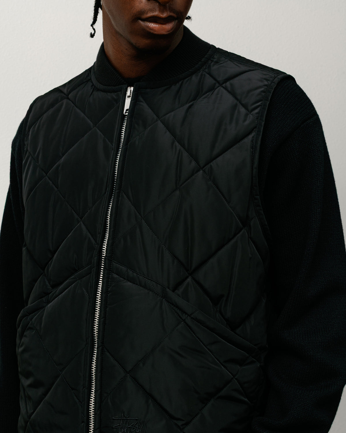 Thermal Lined Quilted Vest – Black | Outerwear | Stüssy Canada