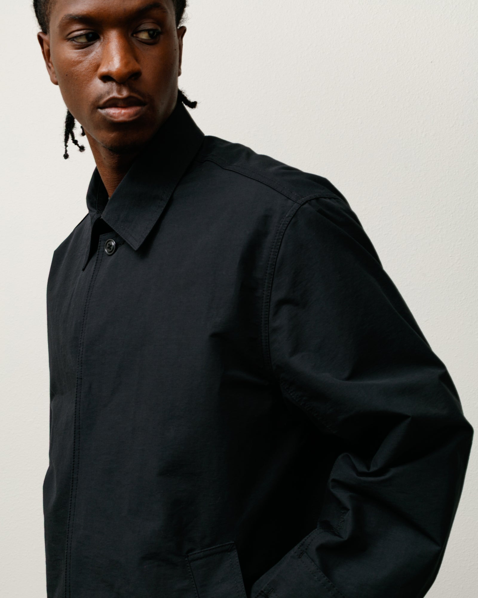 All Season Trench Mens Long Sleeve In Black