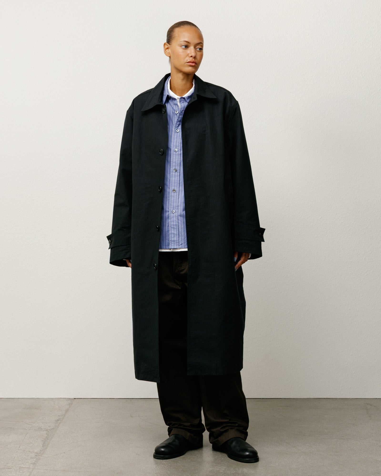 All Season Trench Mens Long Sleeve In Black