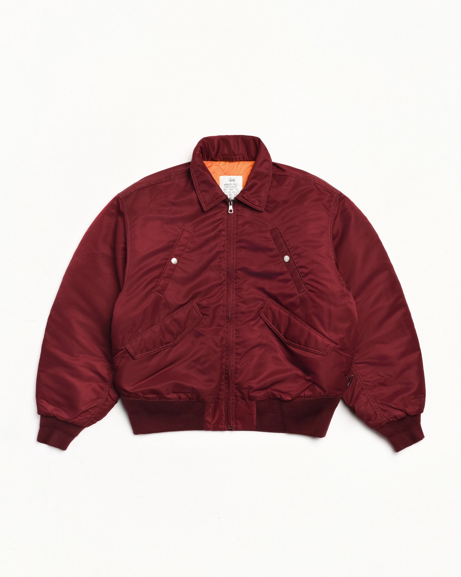 Flight Bomber – Burgundy | Outerwear | Stüssy Canada