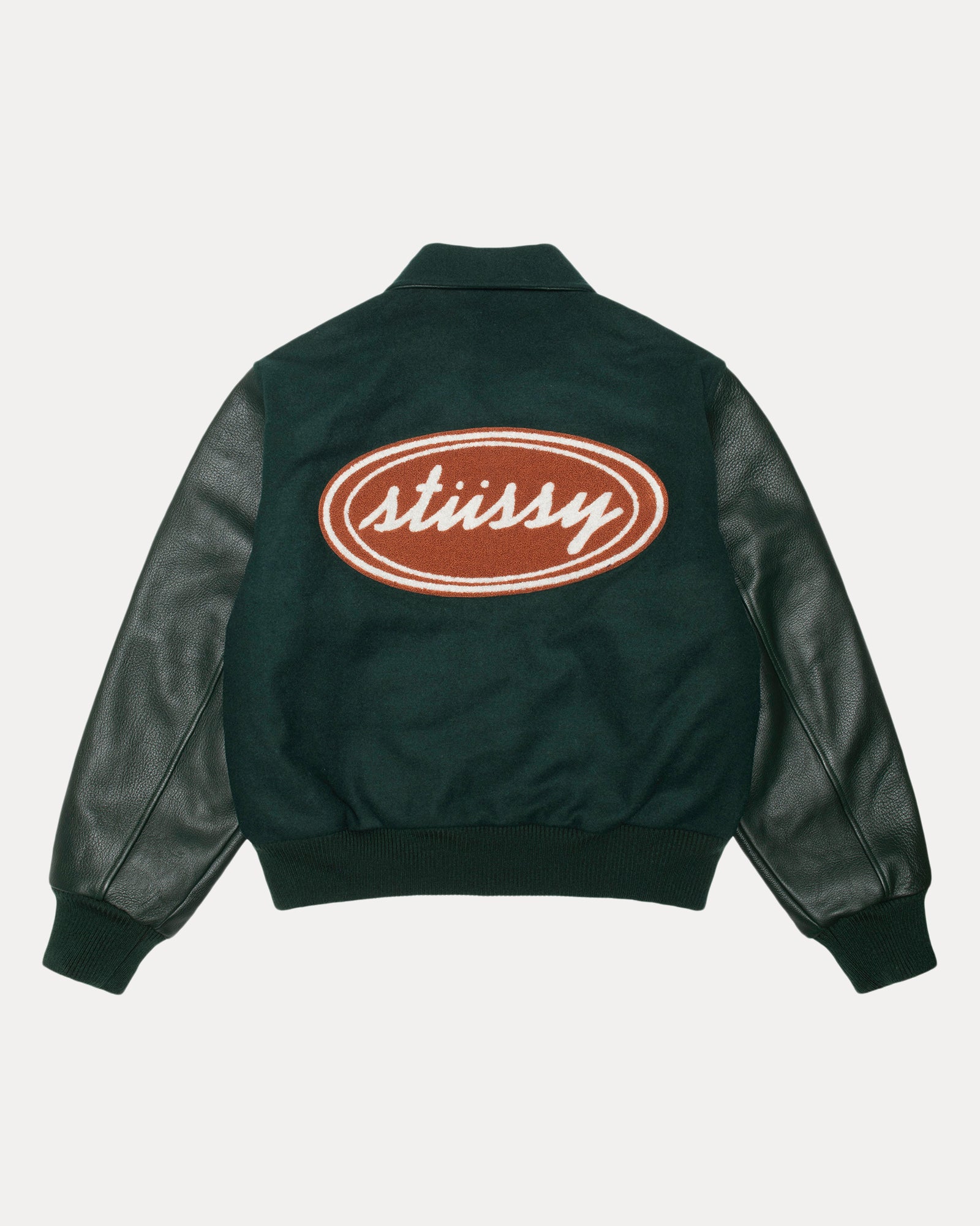Script Oval Varsity Mens Long Sleeve In Green