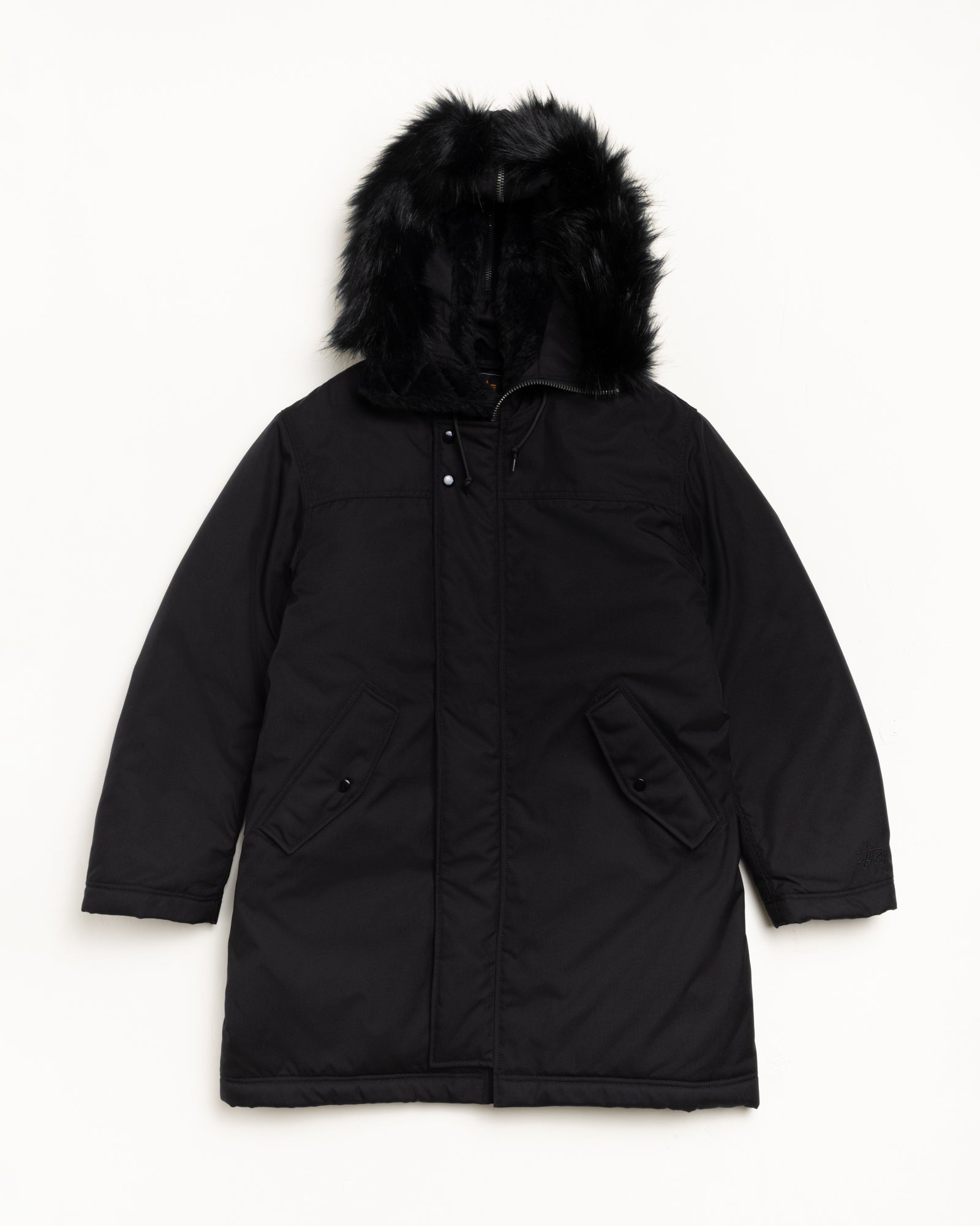Stüssy Alpha Winter Parka – Black | Outerwear | Stüssy Canada