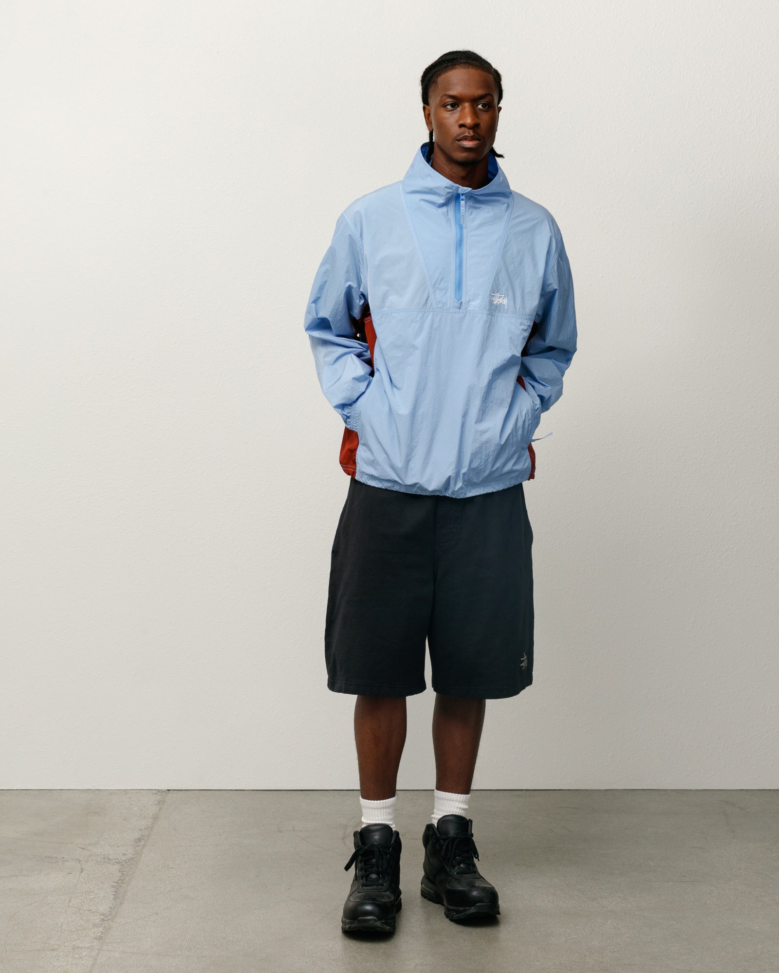 Warm Up Pullover Mens Long Sleeve In Blue