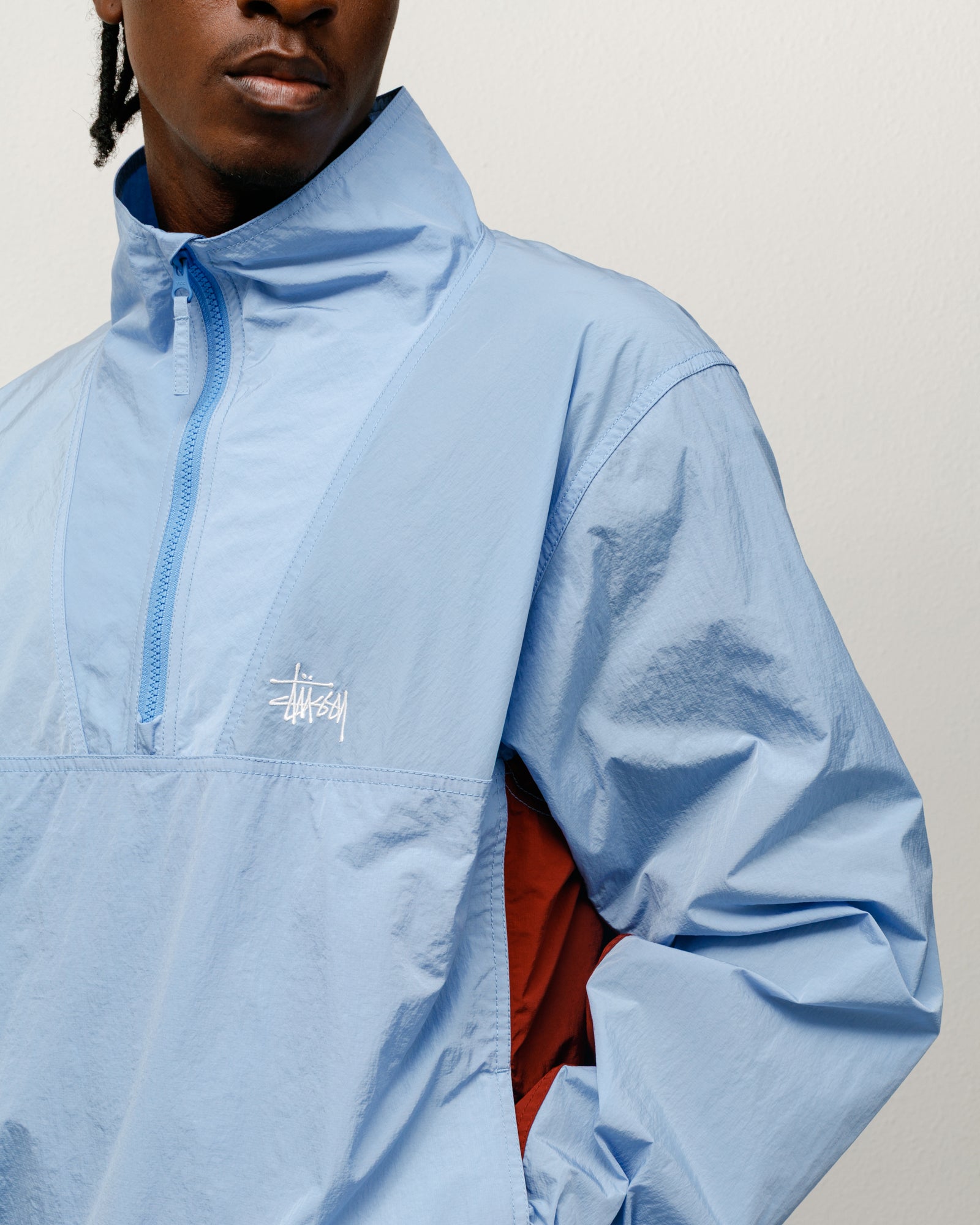 Warm Up Pullover – Blue | Outerwear | Stüssy Canada