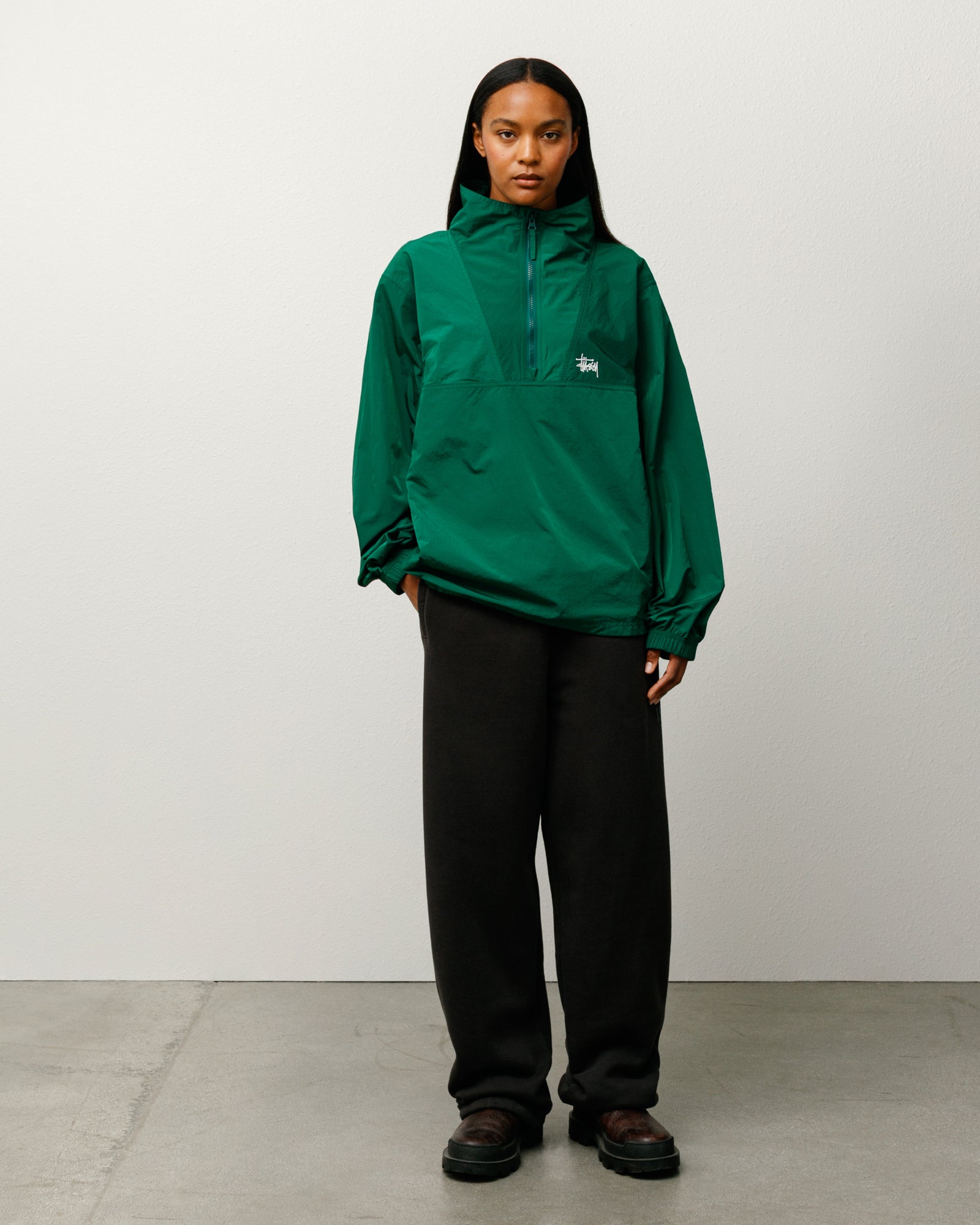Warm Up Pullover Mens Long Sleeve In Green