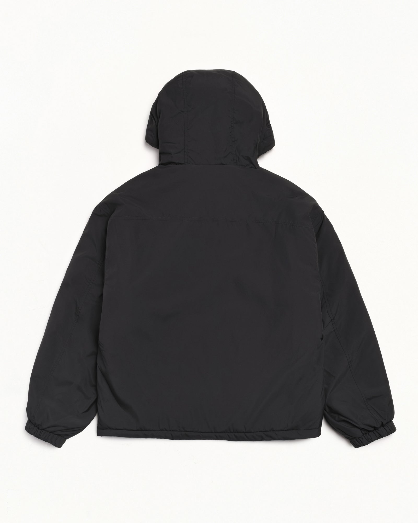 Insulated Hooded Jacket Mens Long Sleeve In Black