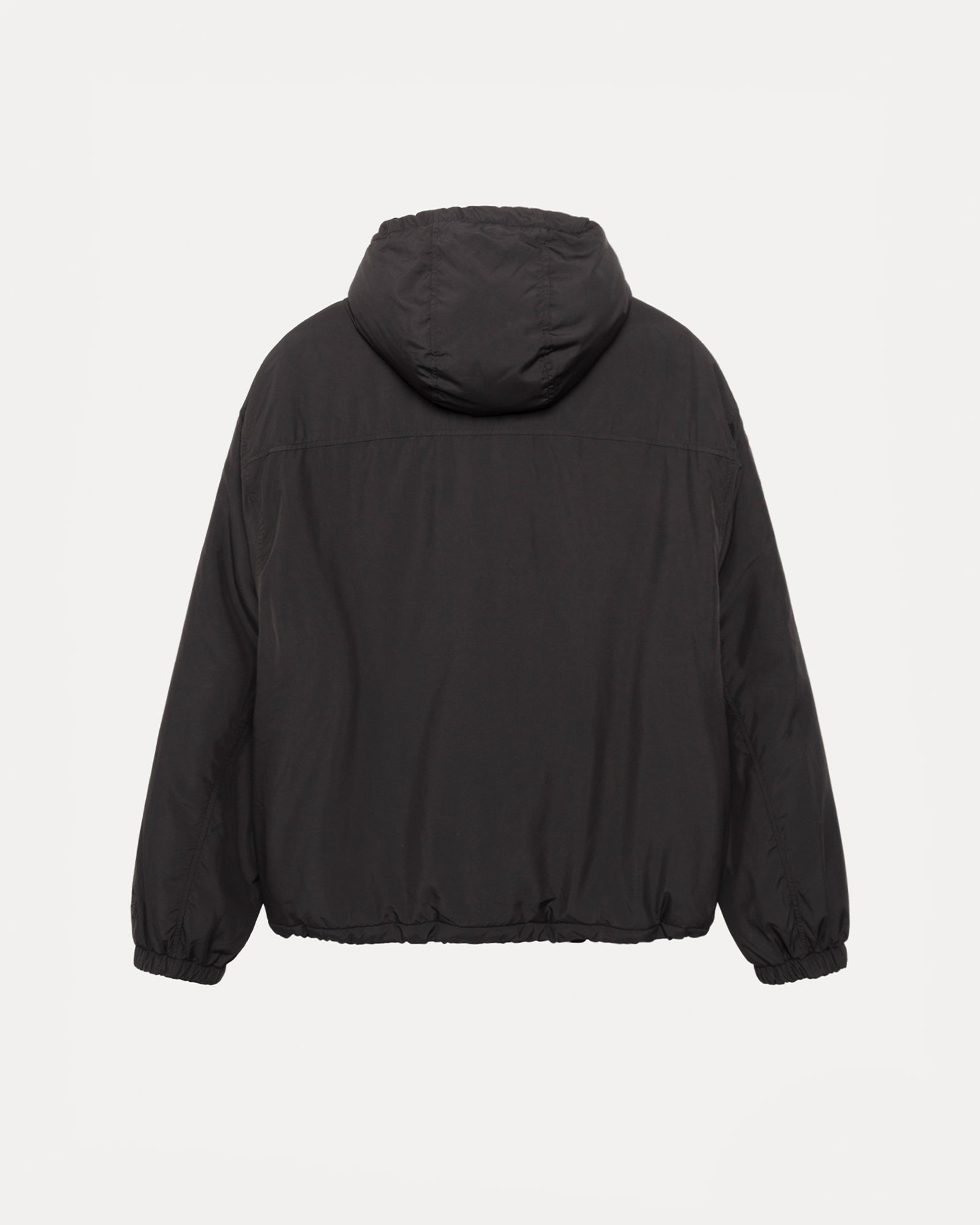 Insulated Hooded Jacket Mens Long Sleeve In Black