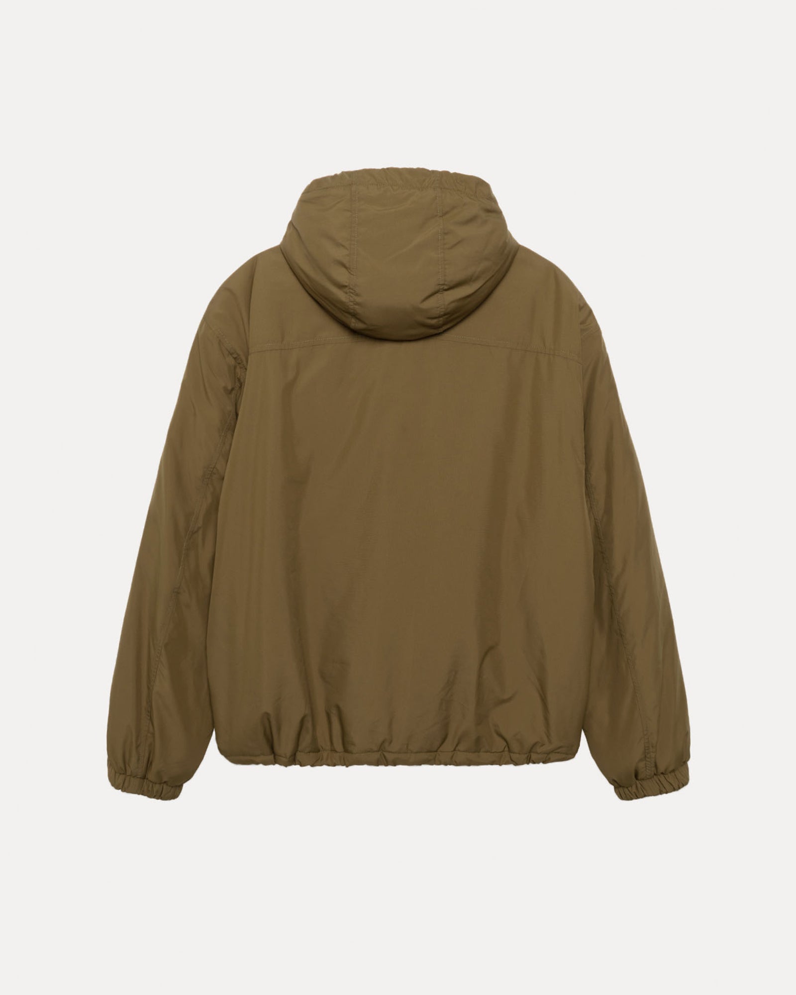 Insulated Hooded Jacket Mens Long Sleeve In Olive