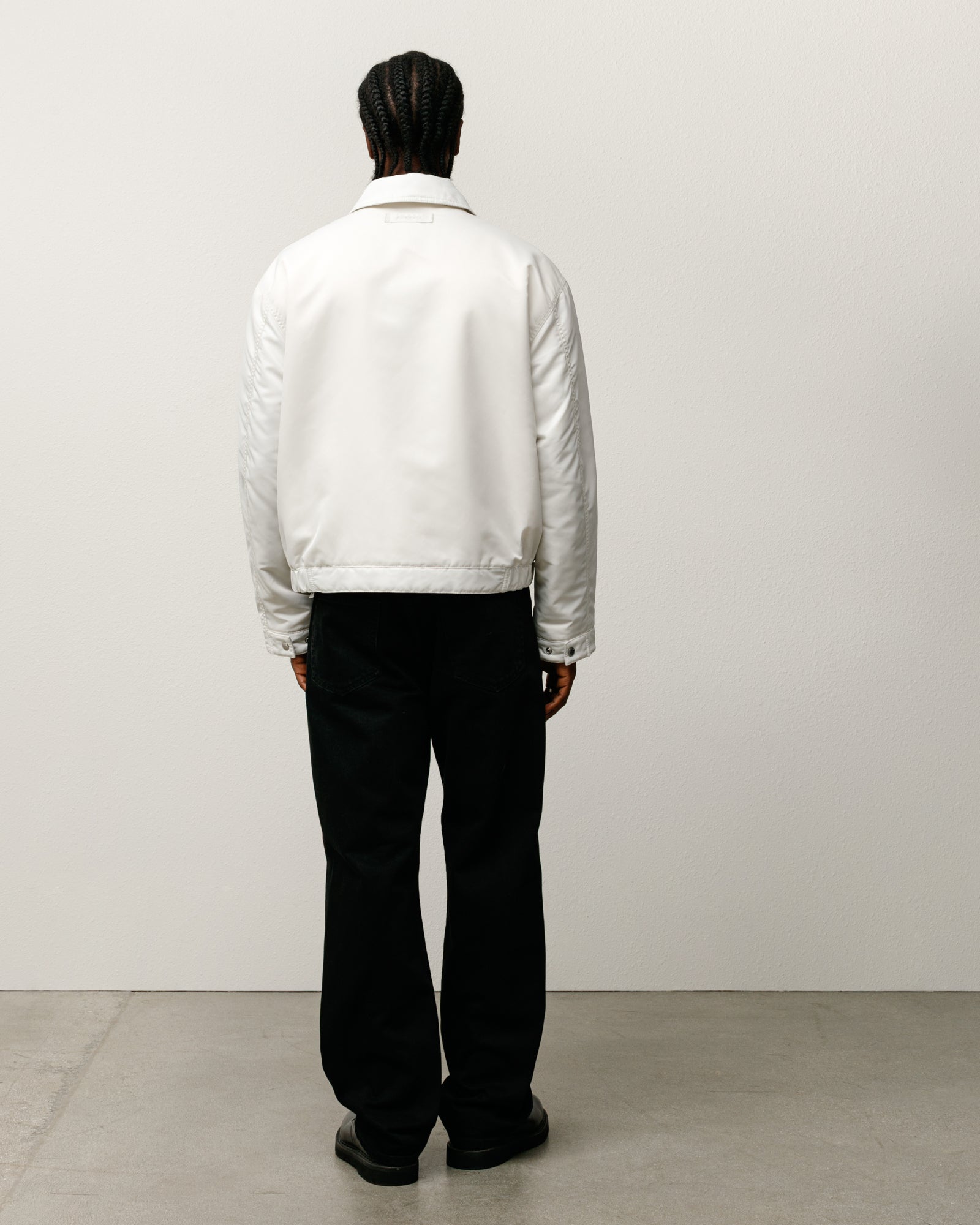 Pile Lined Zip Jacket Mens Long Sleeve In Bone