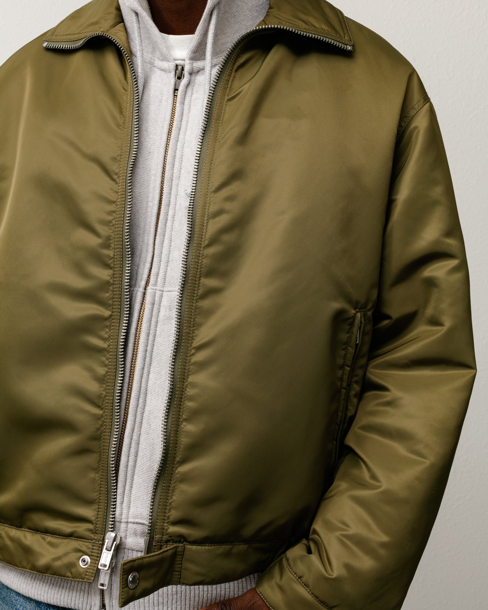 Pile Lined Zip Jacket – Olive | Outerwear | Stüssy Canada