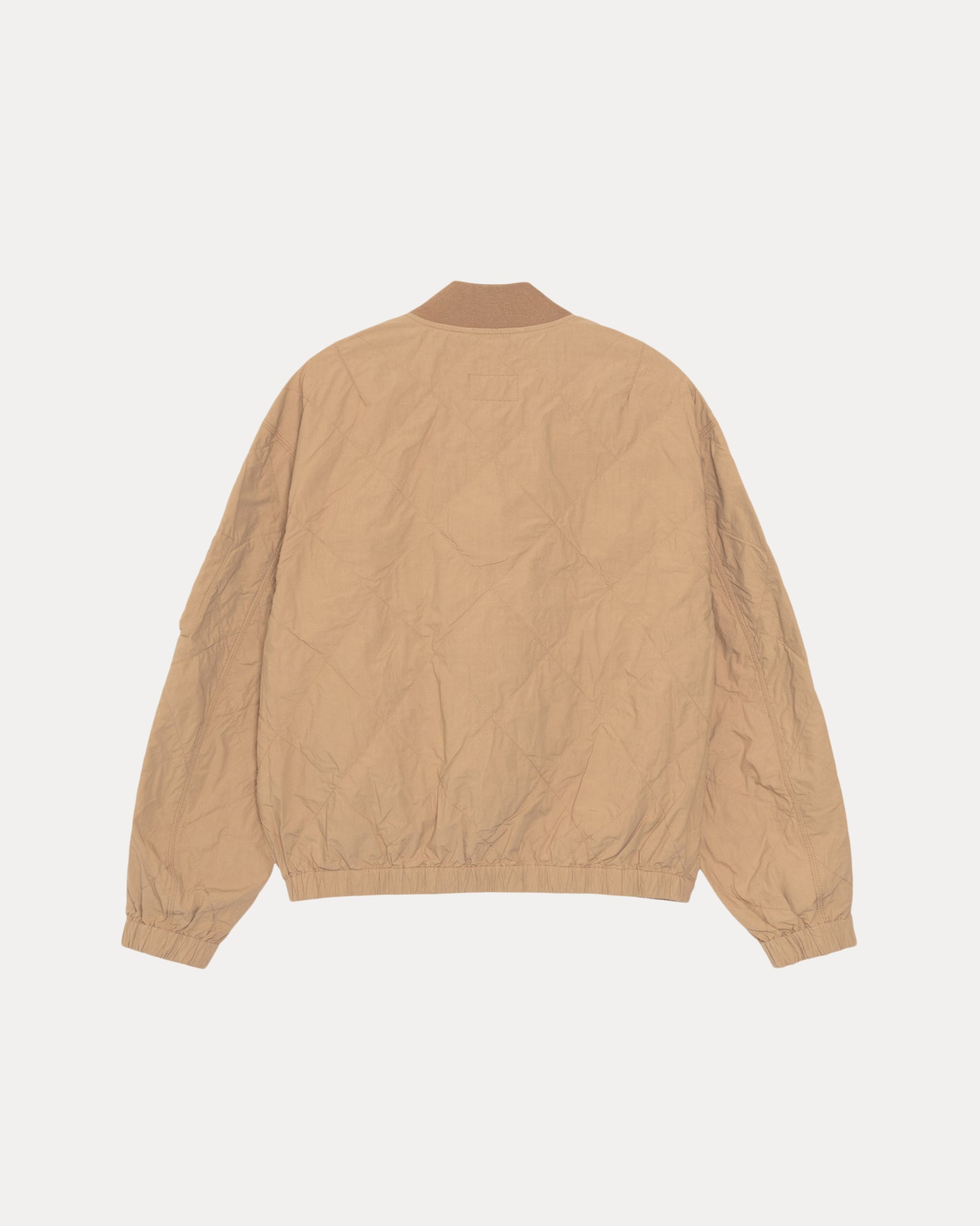 Lightweight Cotton Bomber Mens Long Sleeve In Khaki