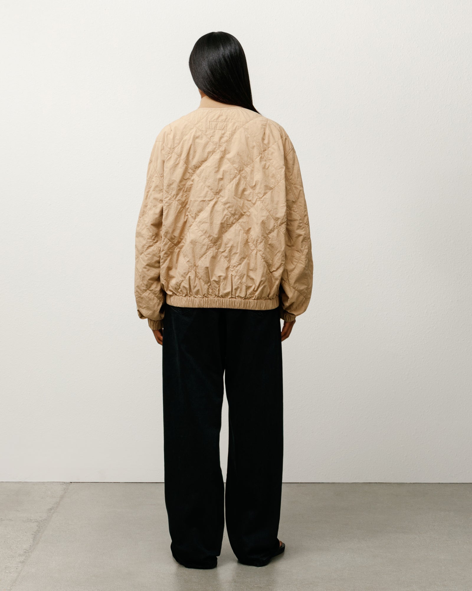Lightweight Cotton Bomber Mens Long Sleeve In Khaki