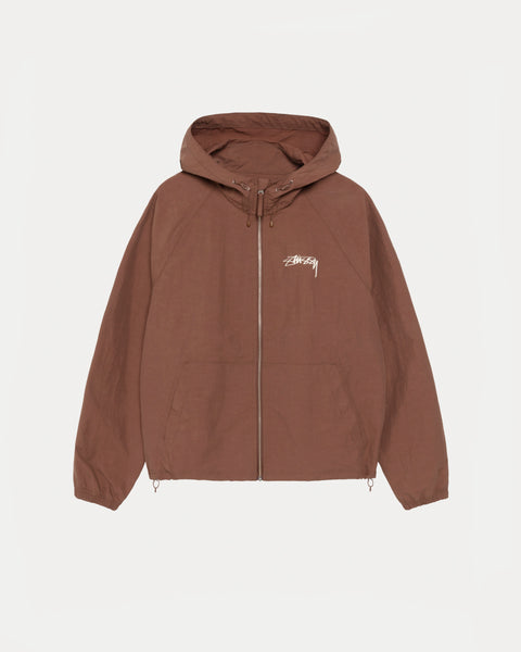 Nylon Beach Shell Mens Long Sleeve In Coffee
