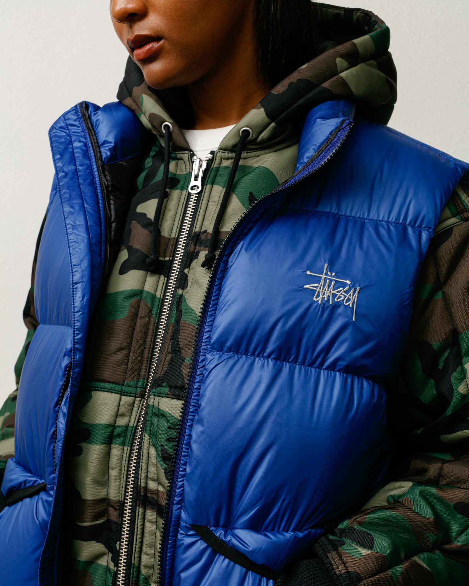 Micro Ripstop Down Vest – Royal | Outerwear | Stüssy Canada