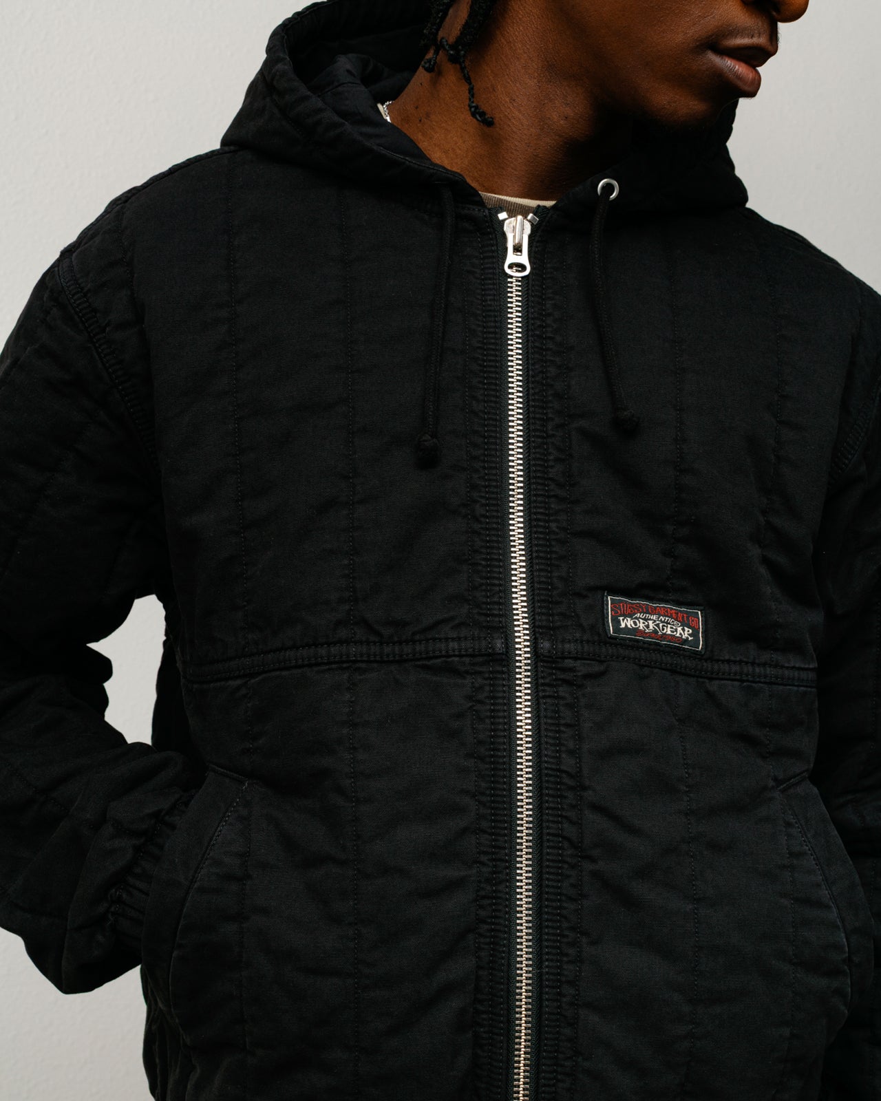 Quilted Canvas Work Jacket – Black | Outerwear | Stüssy Canada