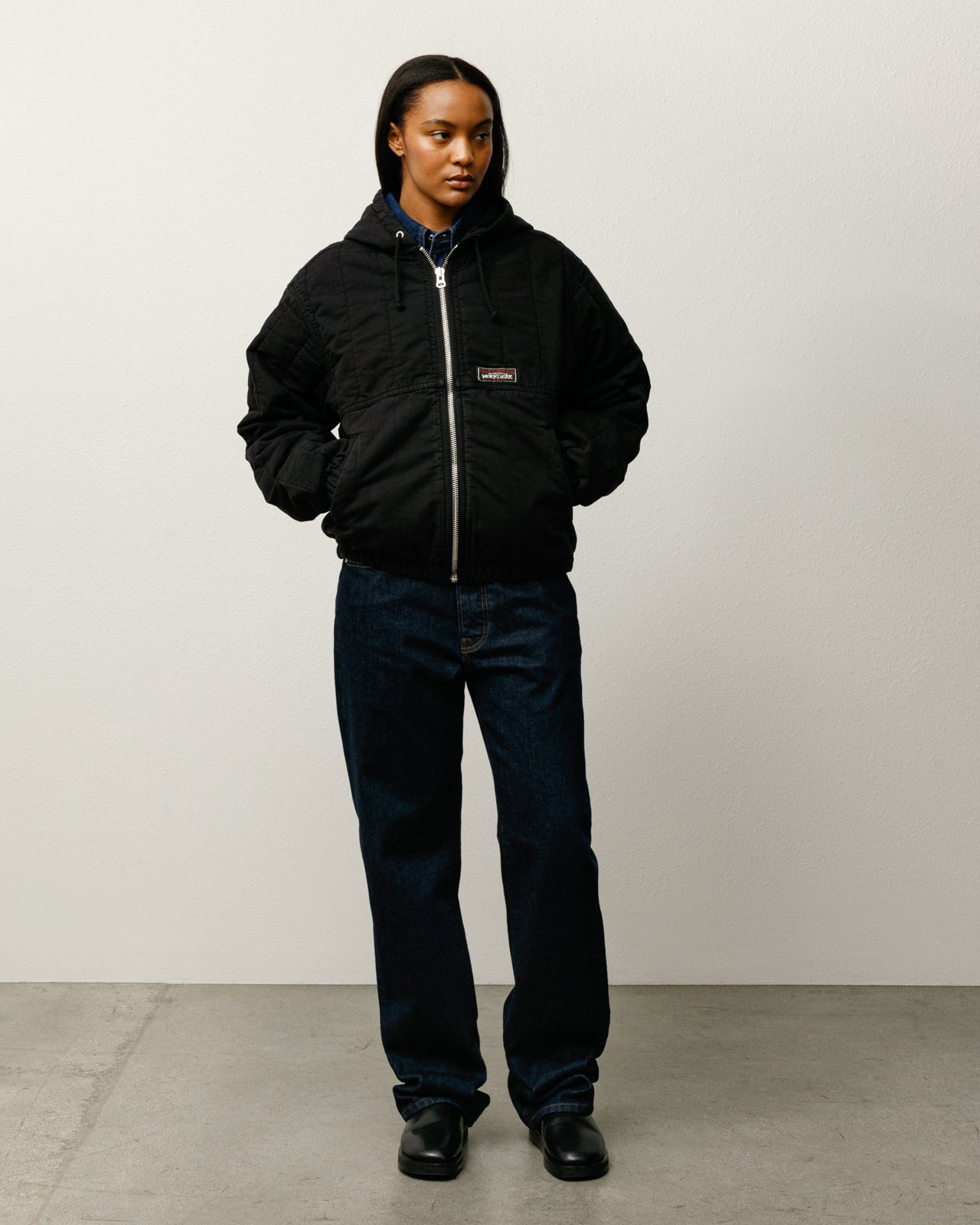 Quilted Canvas Work Jacket – Black | Outerwear | Stüssy Canada