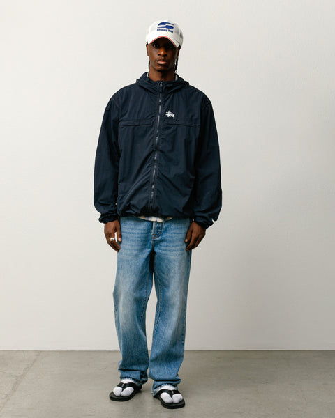 Lightweight Hooded Jacket Mens Long Sleeve In Navy