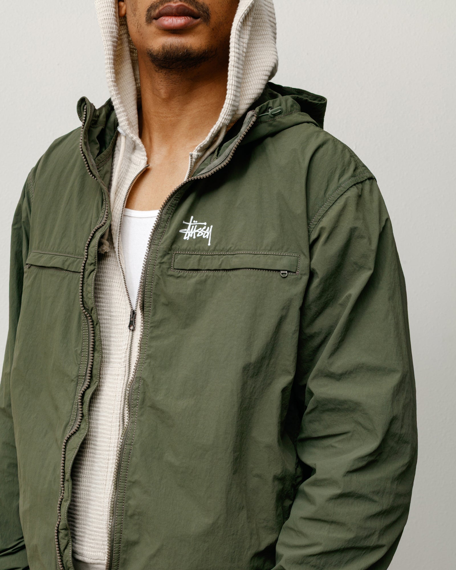 diagram、ブルゾン Lightweight Hooded Jacket – Olive | Outerwear | Stüssy Canada