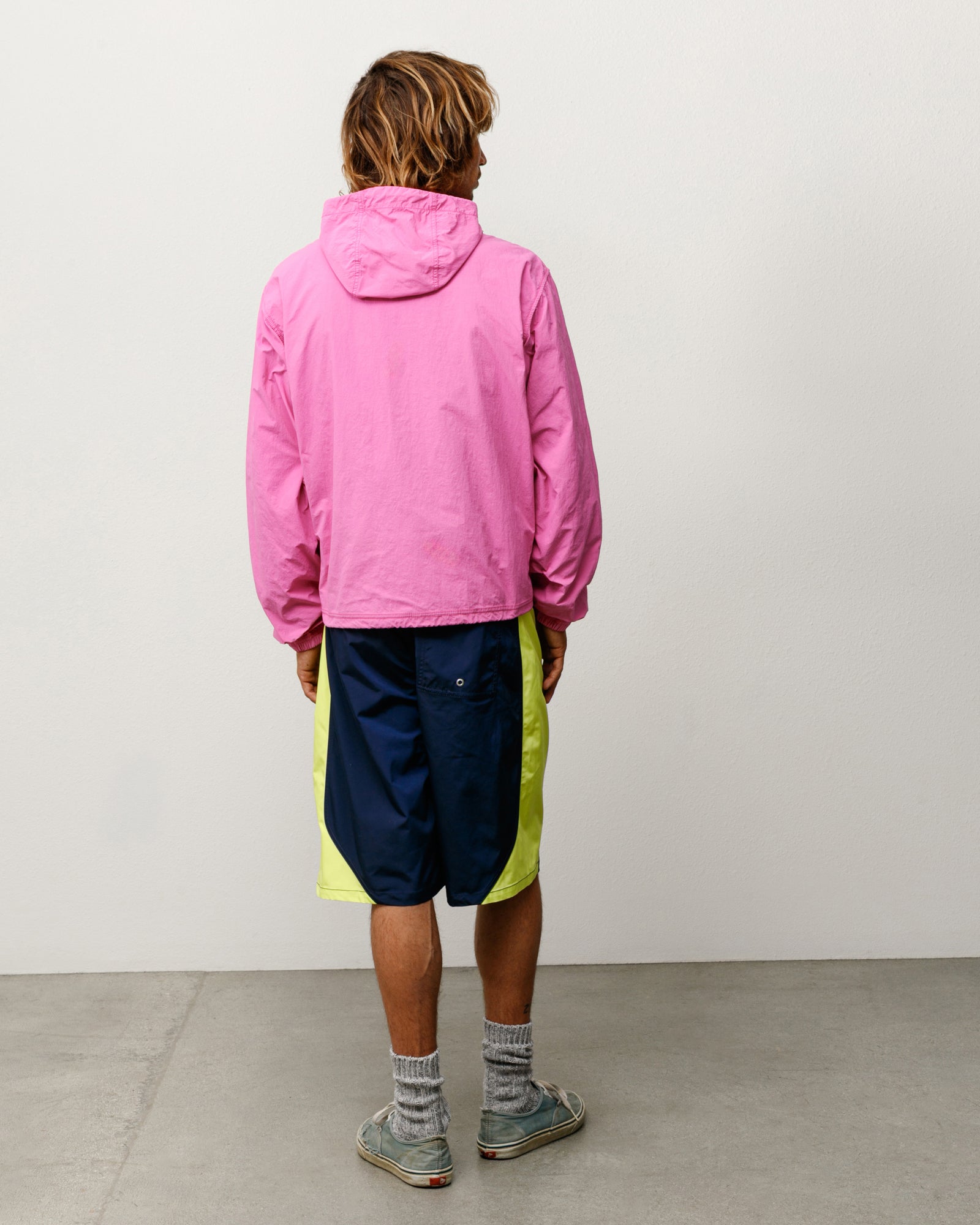 Lightweight Mock Jacket Unisex Long Sleeve In Pink