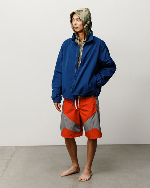 Lightweight Mock Jacket Unisex Long Sleeve In Blue