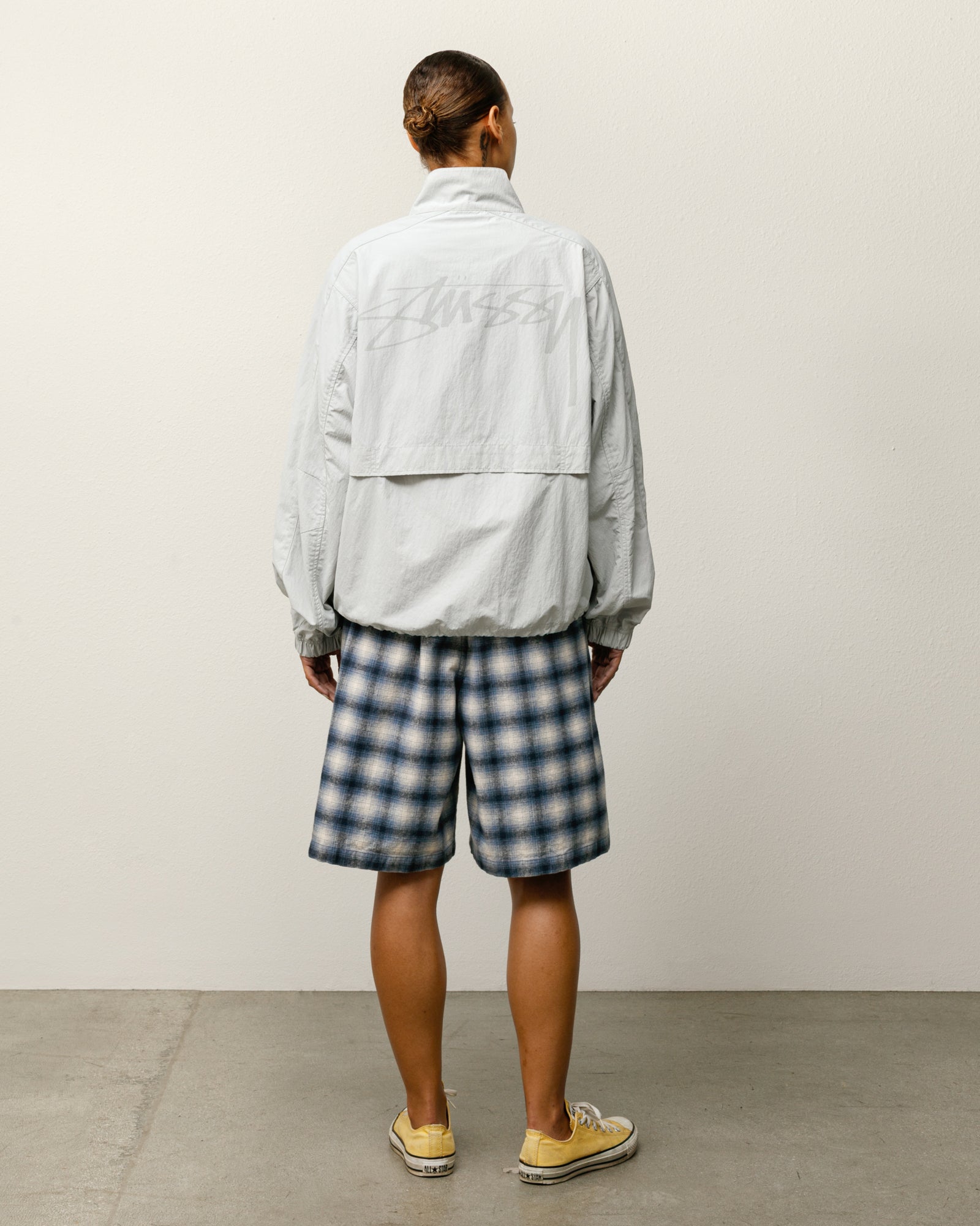 Lightweight Mock Jacket Mens Long Sleeve In Grey