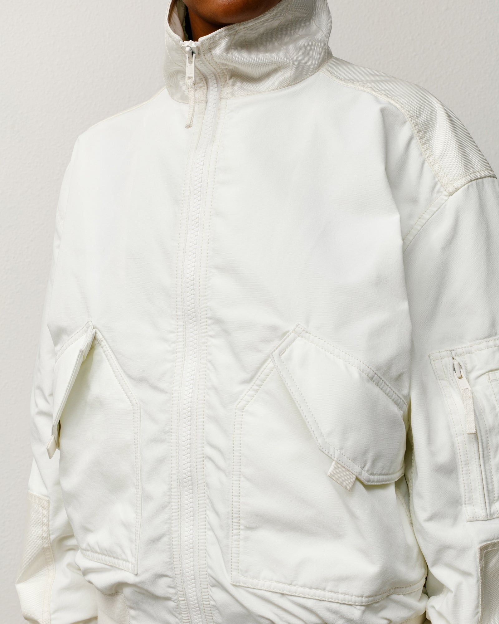 Mock Neck Flight Bomber – White | Outerwear | Stüssy Canada